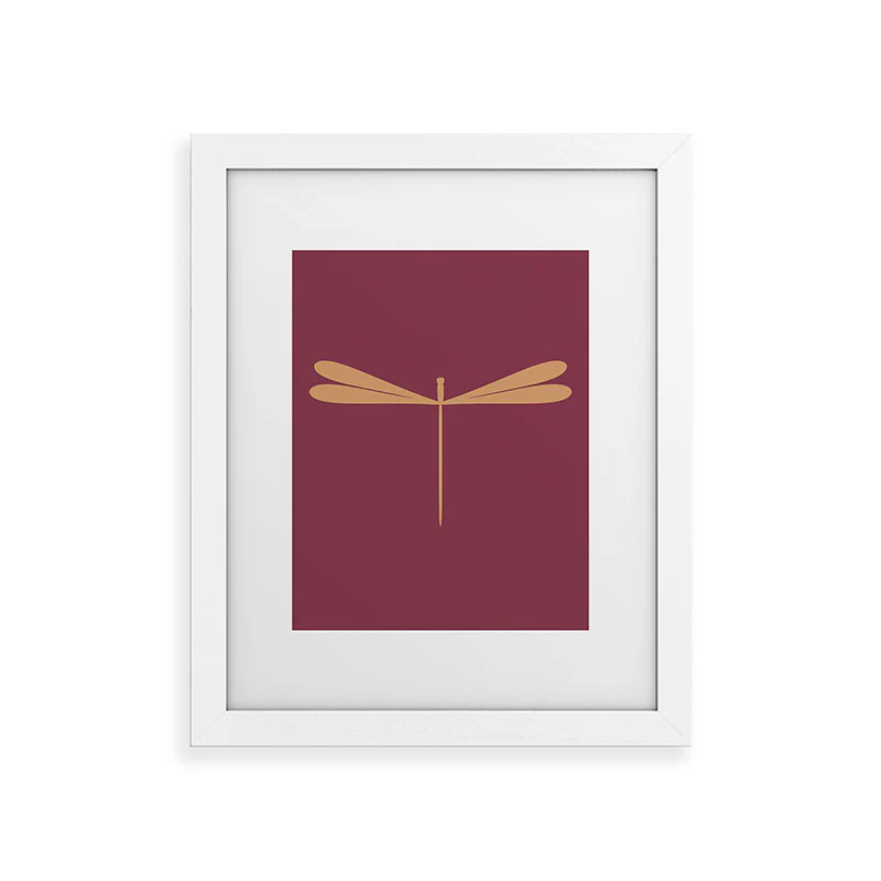 Colour Poems Dragonfly Pattern Mauve Framed Art Print - Image 13