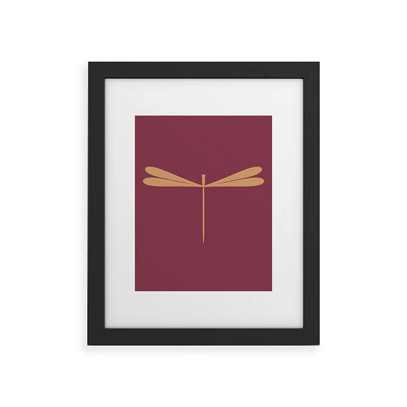 Colour Poems Dragonfly Pattern Mauve Framed Art Print - Image 5