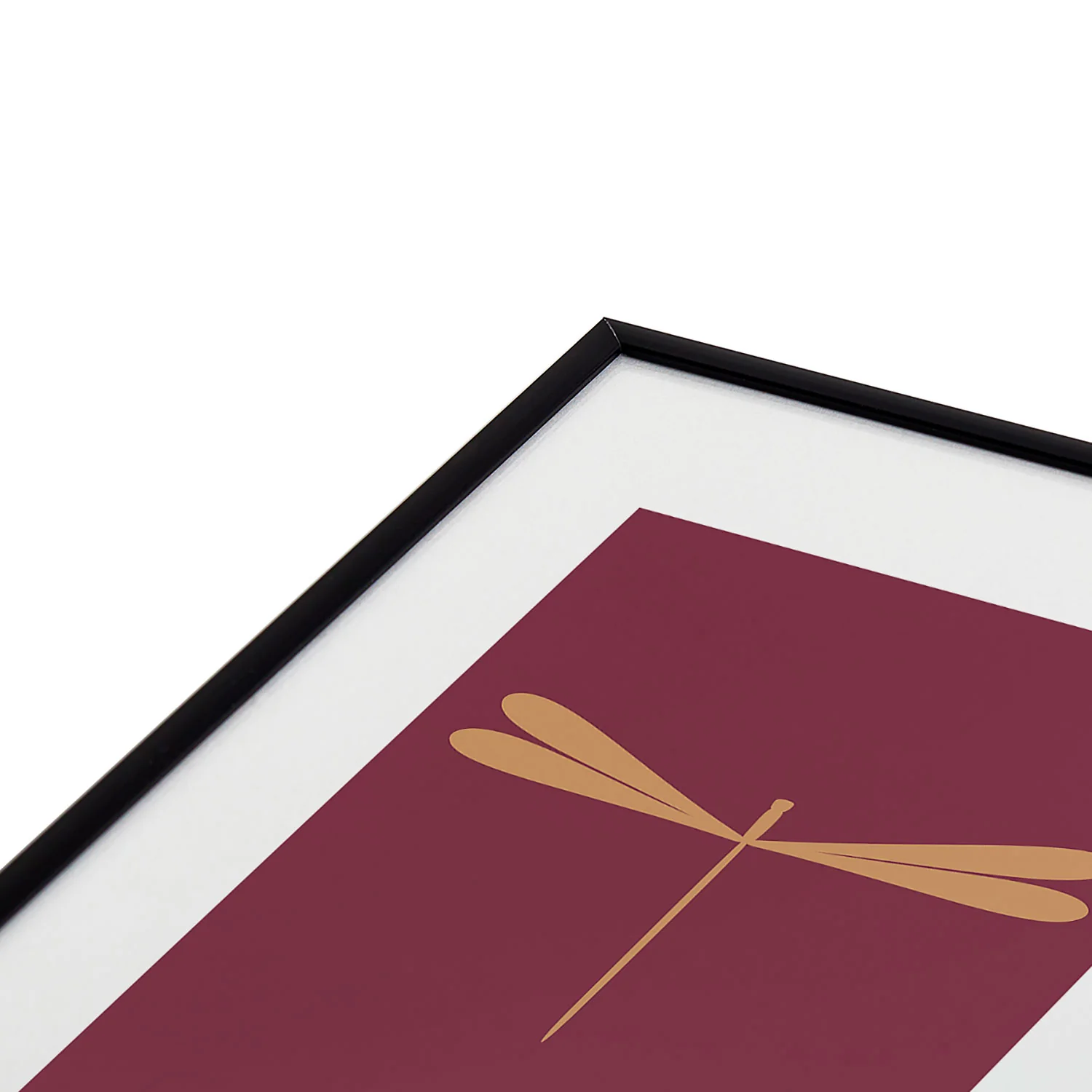 Colour Poems Dragonfly Pattern Mauve Metal Framed Art Print - Image 11