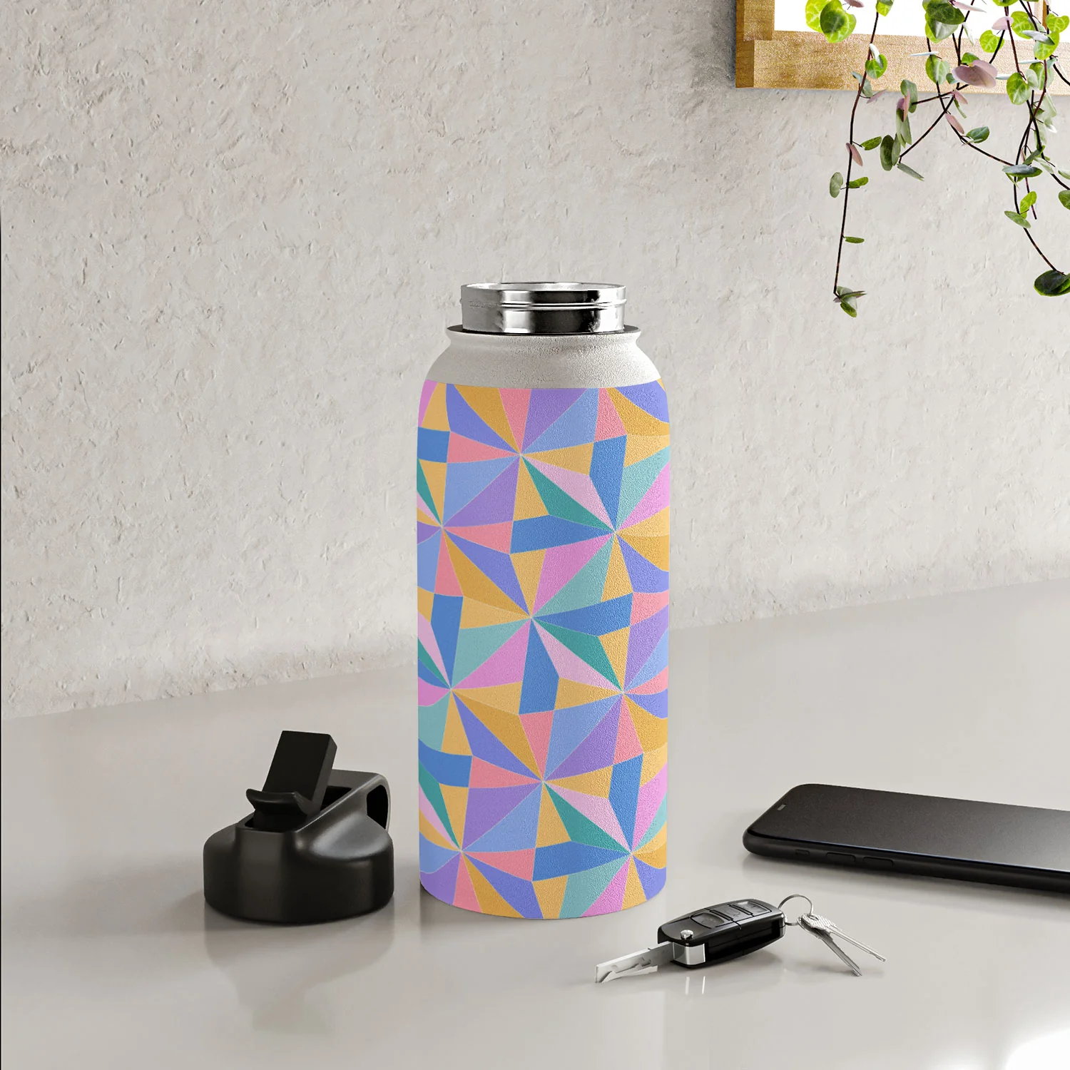 Colour Poems Kaleidoscope III Water Bottle - Image 32