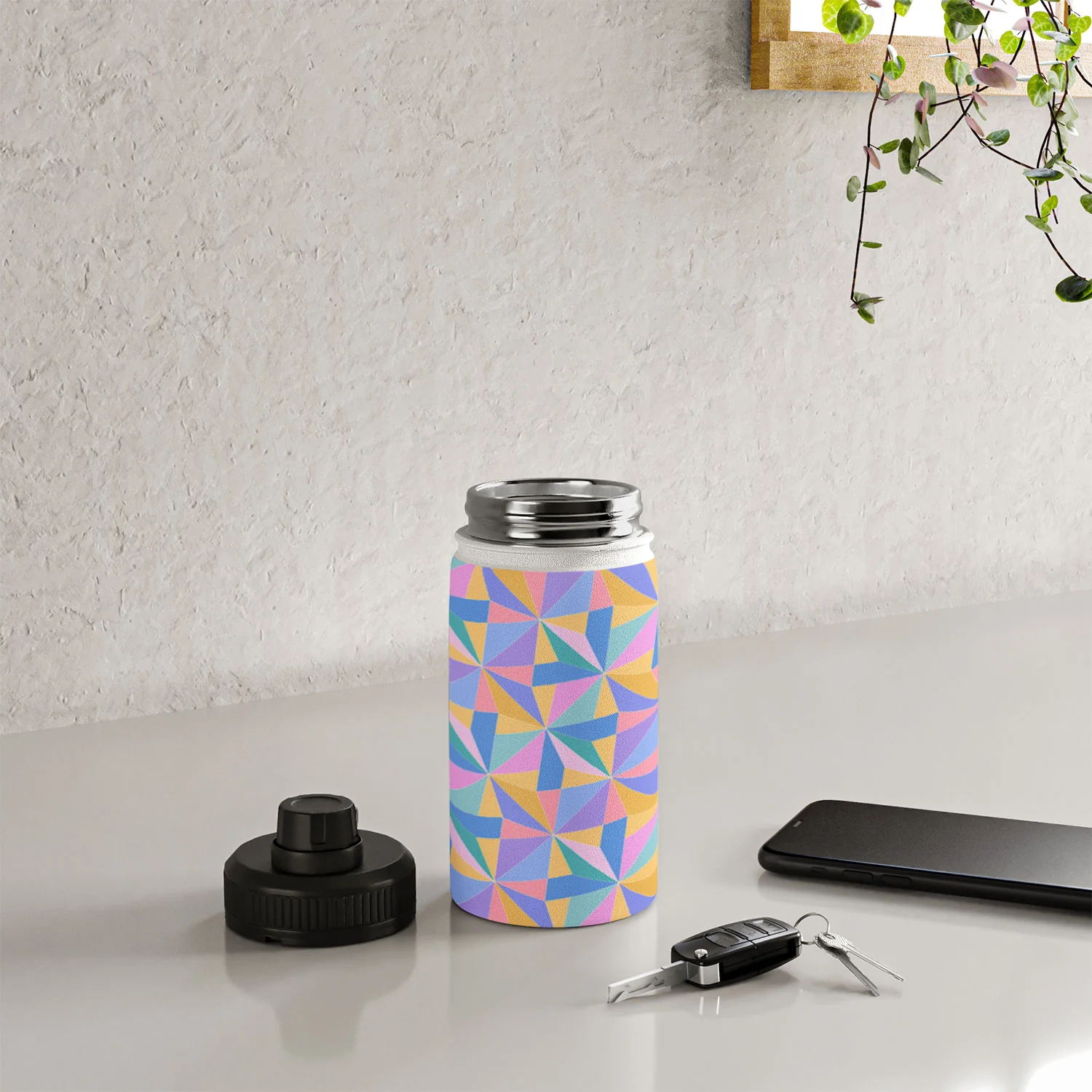 Colour Poems Kaleidoscope III Water Bottle - Image 4