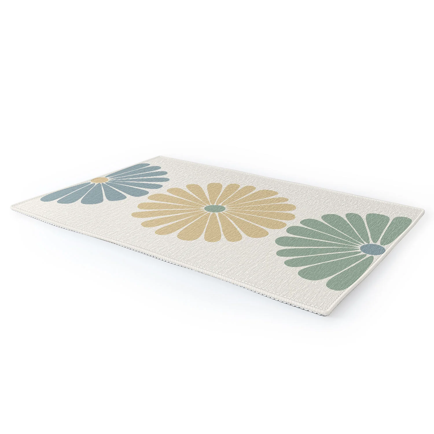 Colour Poems Retro Daisy Multicolor I Area Rug - Image 4