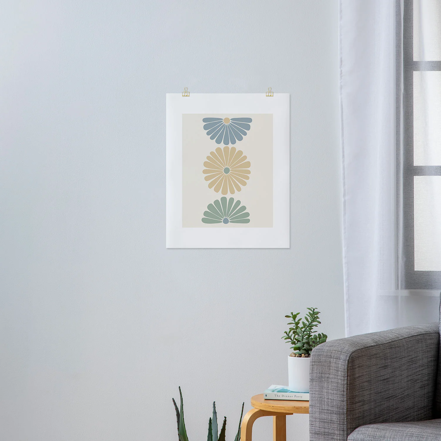 Colour Poems Retro Daisy Multicolor I Art Print - Image 9