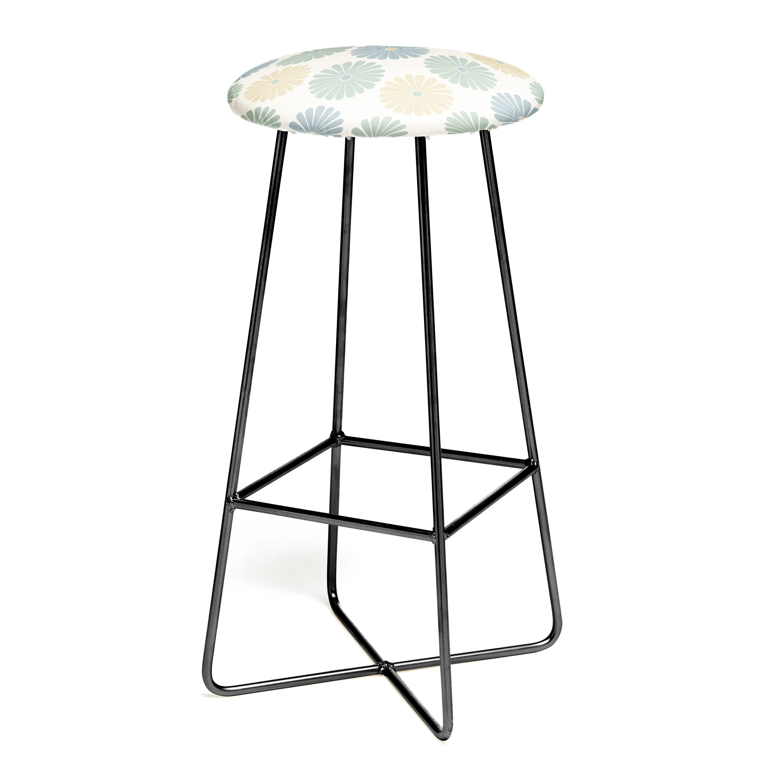 Colour Poems Retro Daisy Multicolor I Bar Stool - Image 2
