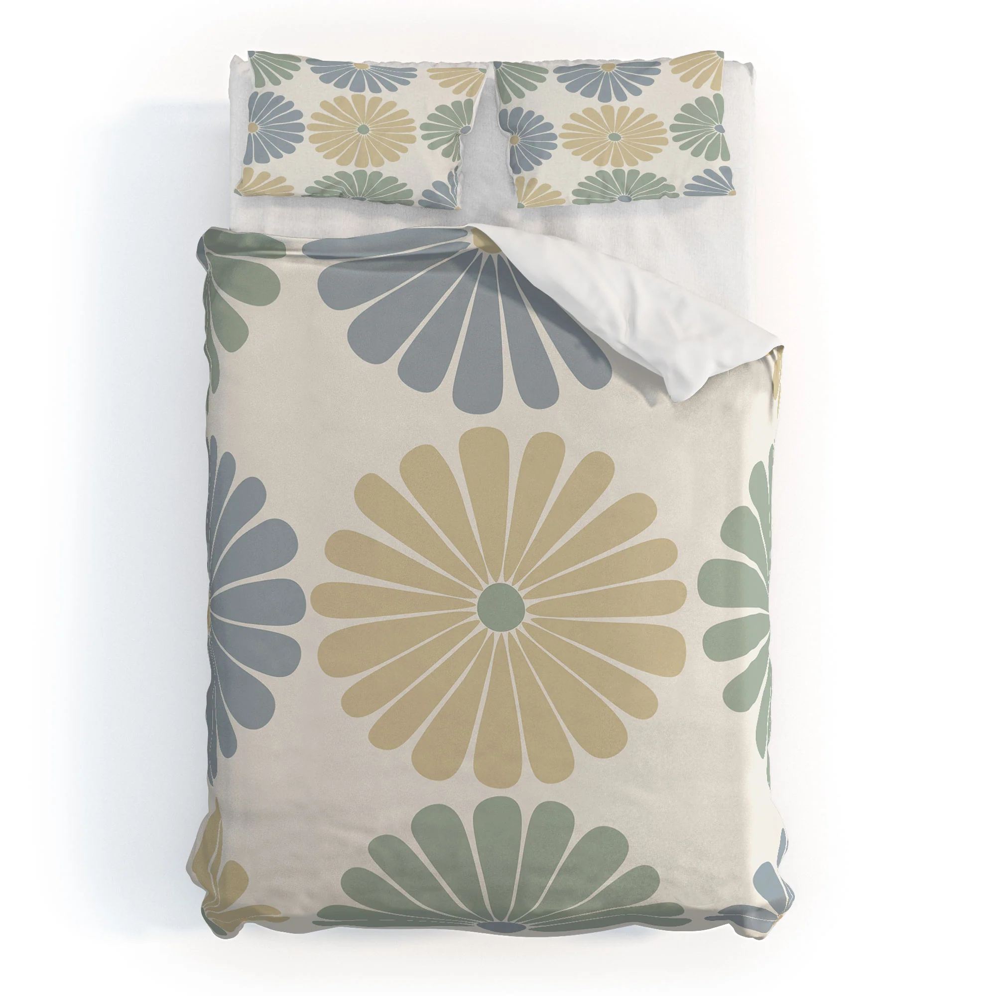 Colour Poems Retro Daisy Multicolor I Duvet Cover - Image 21