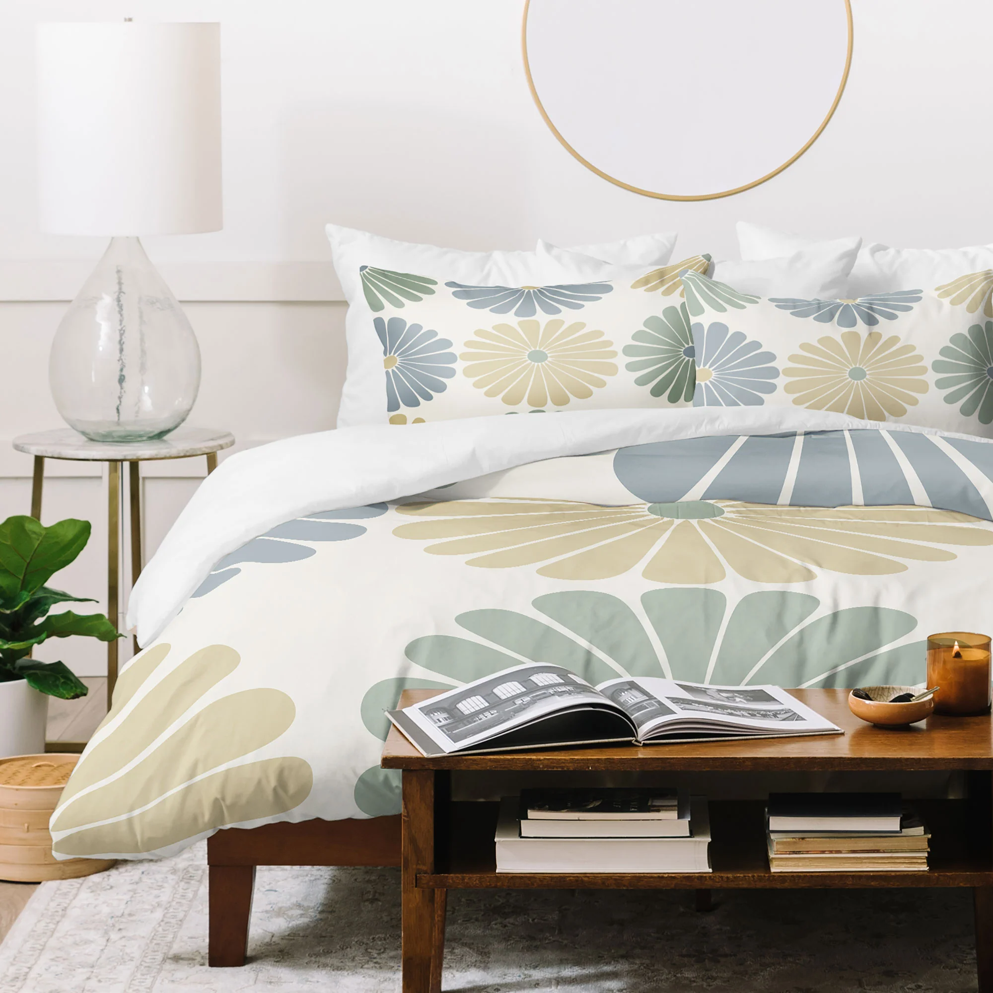 Colour Poems Retro Daisy Multicolor I Duvet Cover - Image 31