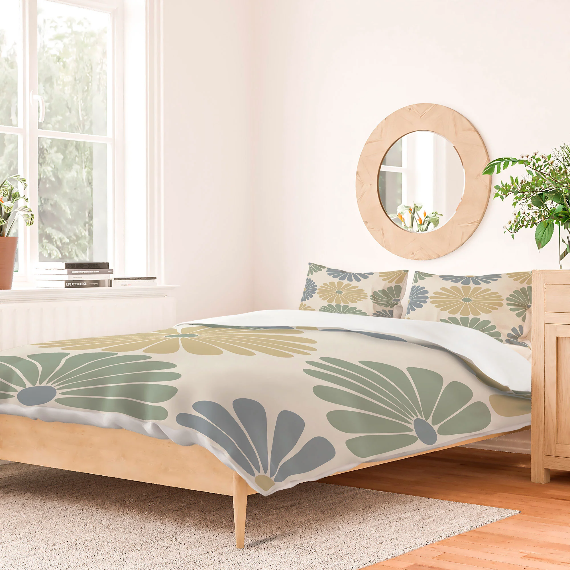 Colour Poems Retro Daisy Multicolor I Duvet Cover - Image 38