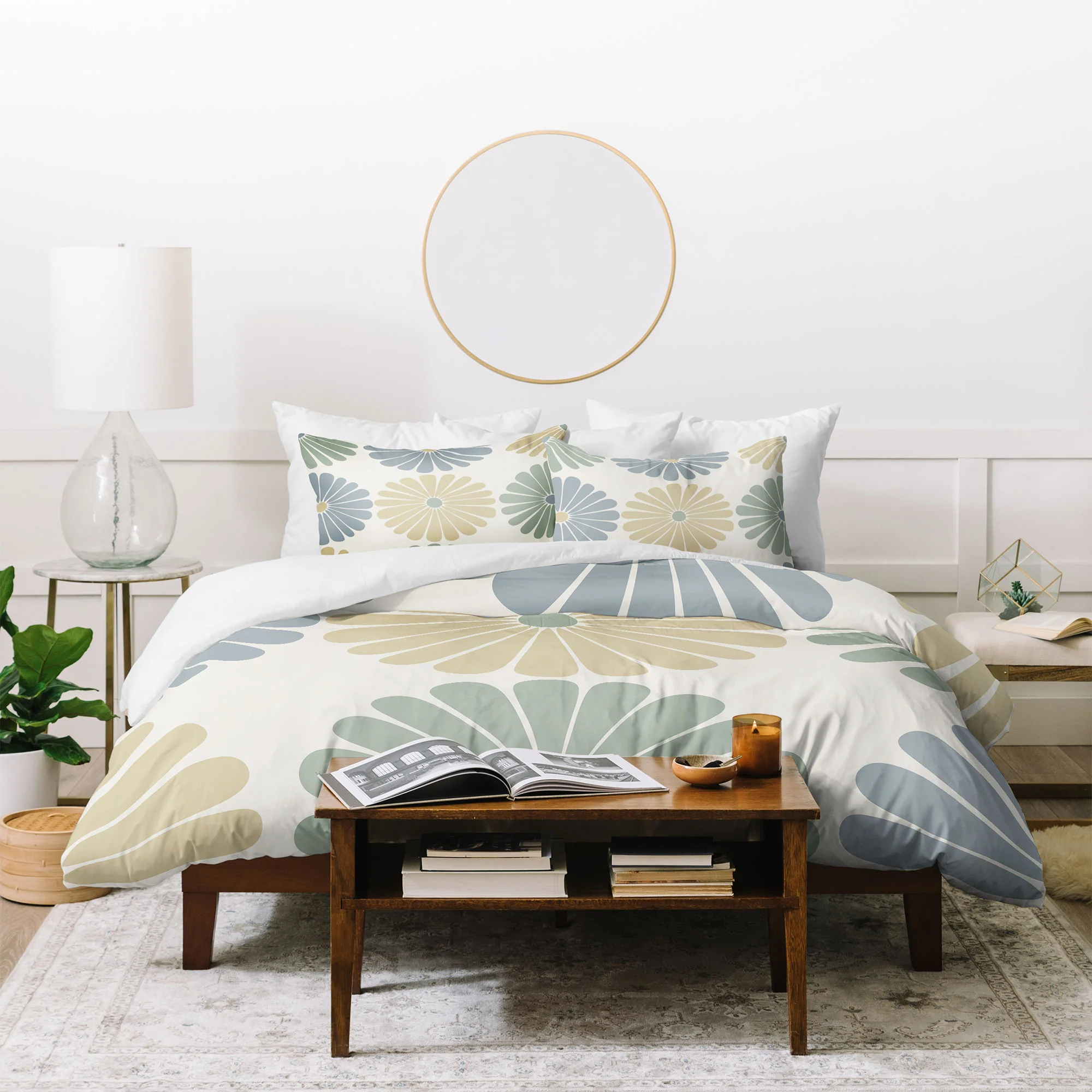 Colour Poems Retro Daisy Multicolor I Duvet Cover - Image 40