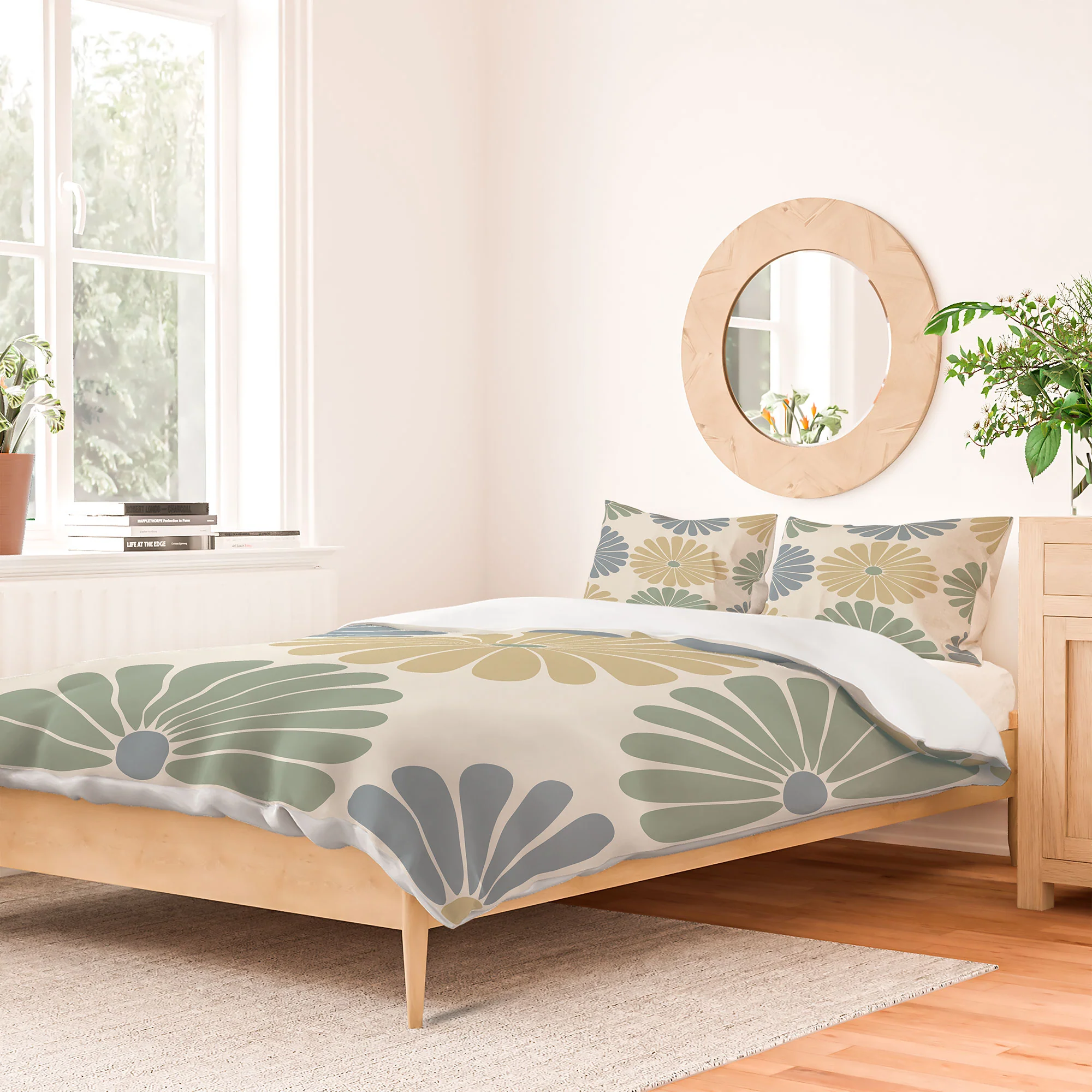 Colour Poems Retro Daisy Multicolor I Duvet Cover - Image 42
