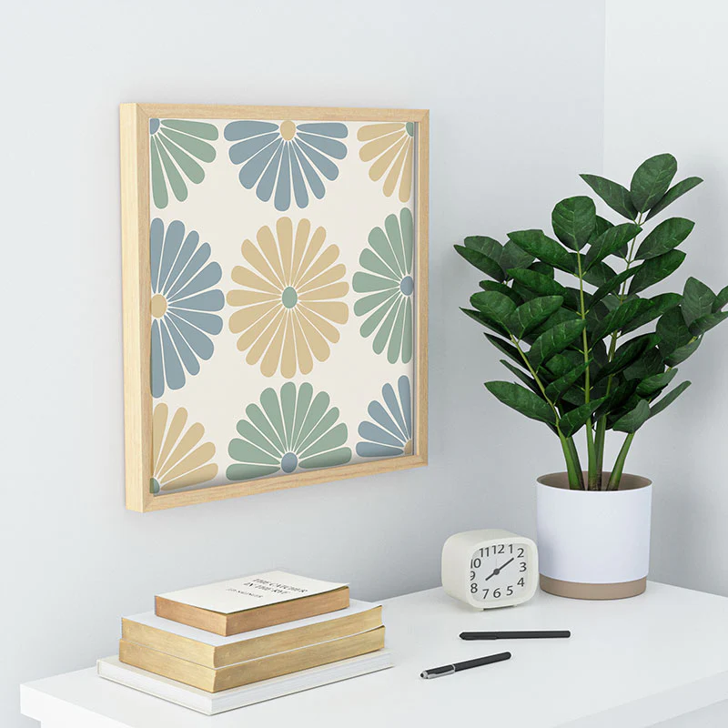 Colour Poems Retro Daisy Multicolor I Recessed Framing Square - Image 14