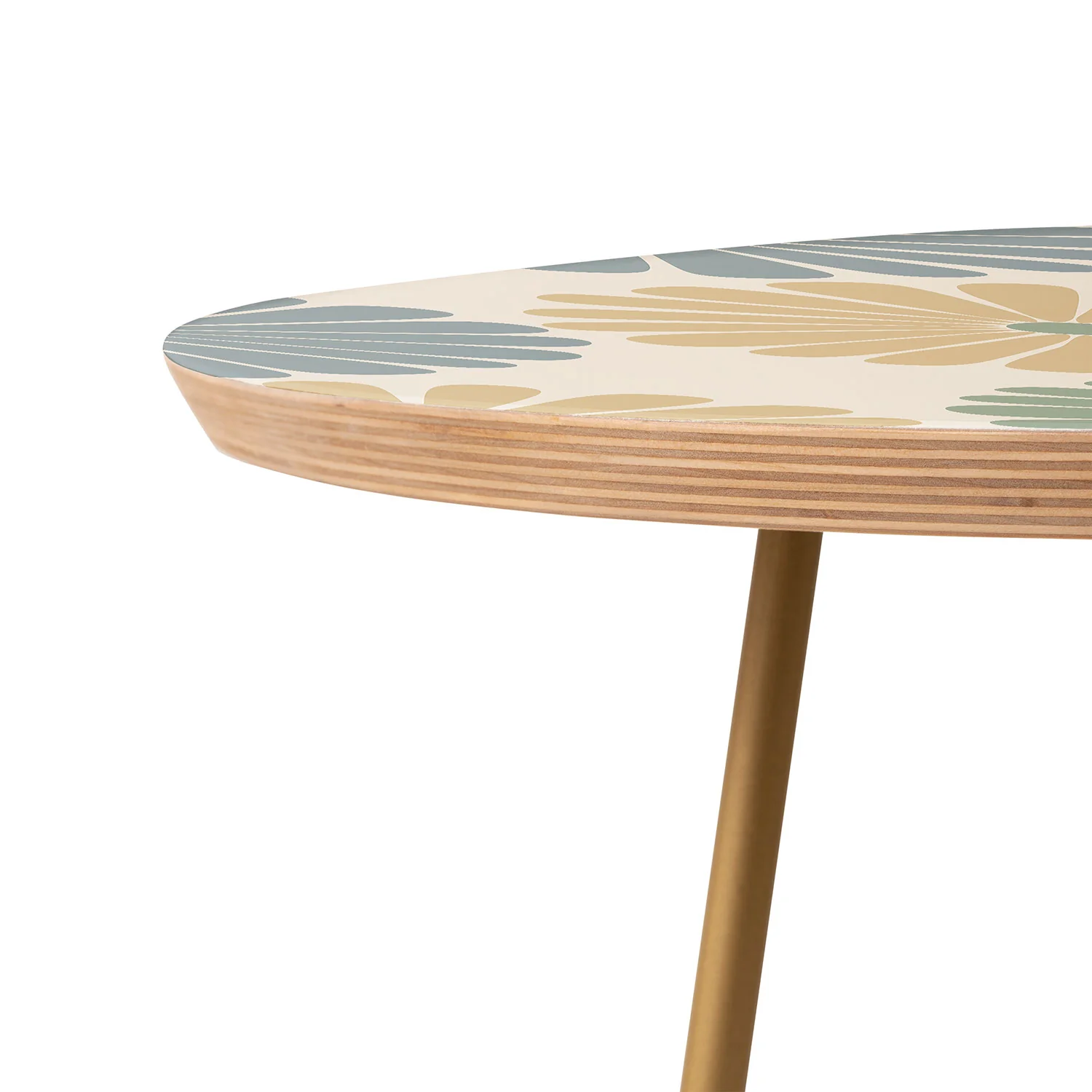 Colour Poems Retro Daisy Multicolor I Round Side Table - Image 5