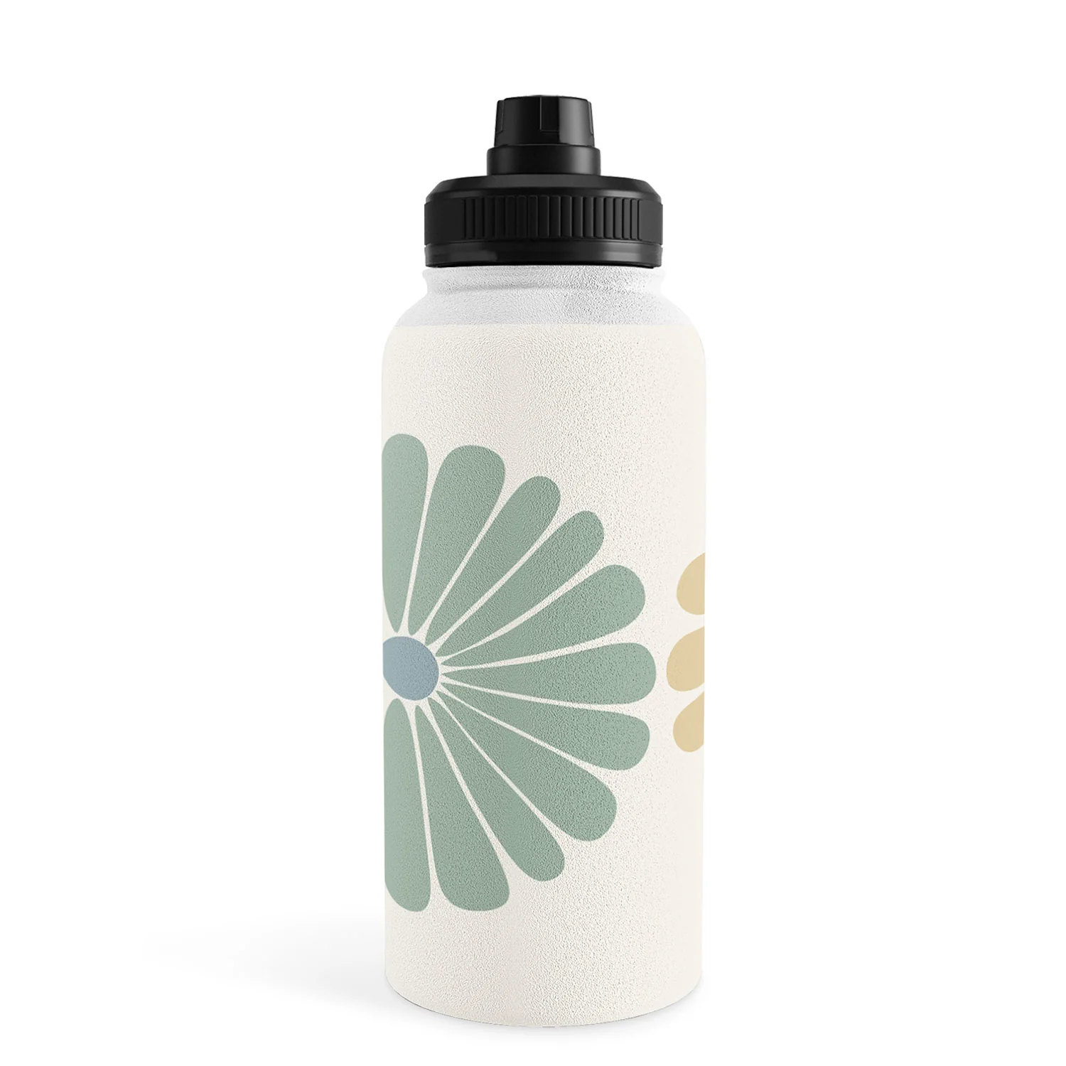 Colour Poems Retro Daisy Multicolor I Water Bottle - Image 26
