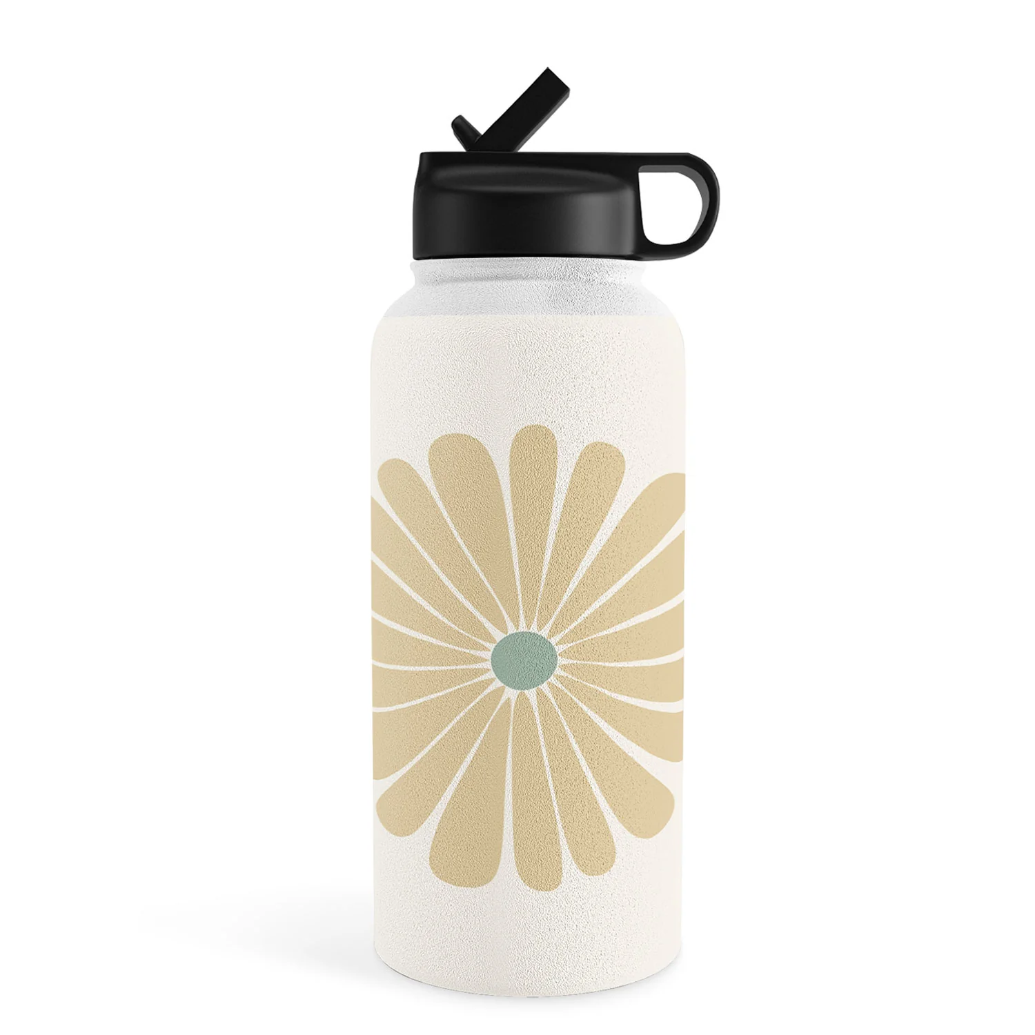 Colour Poems Retro Daisy Multicolor I Water Bottle - Image 29