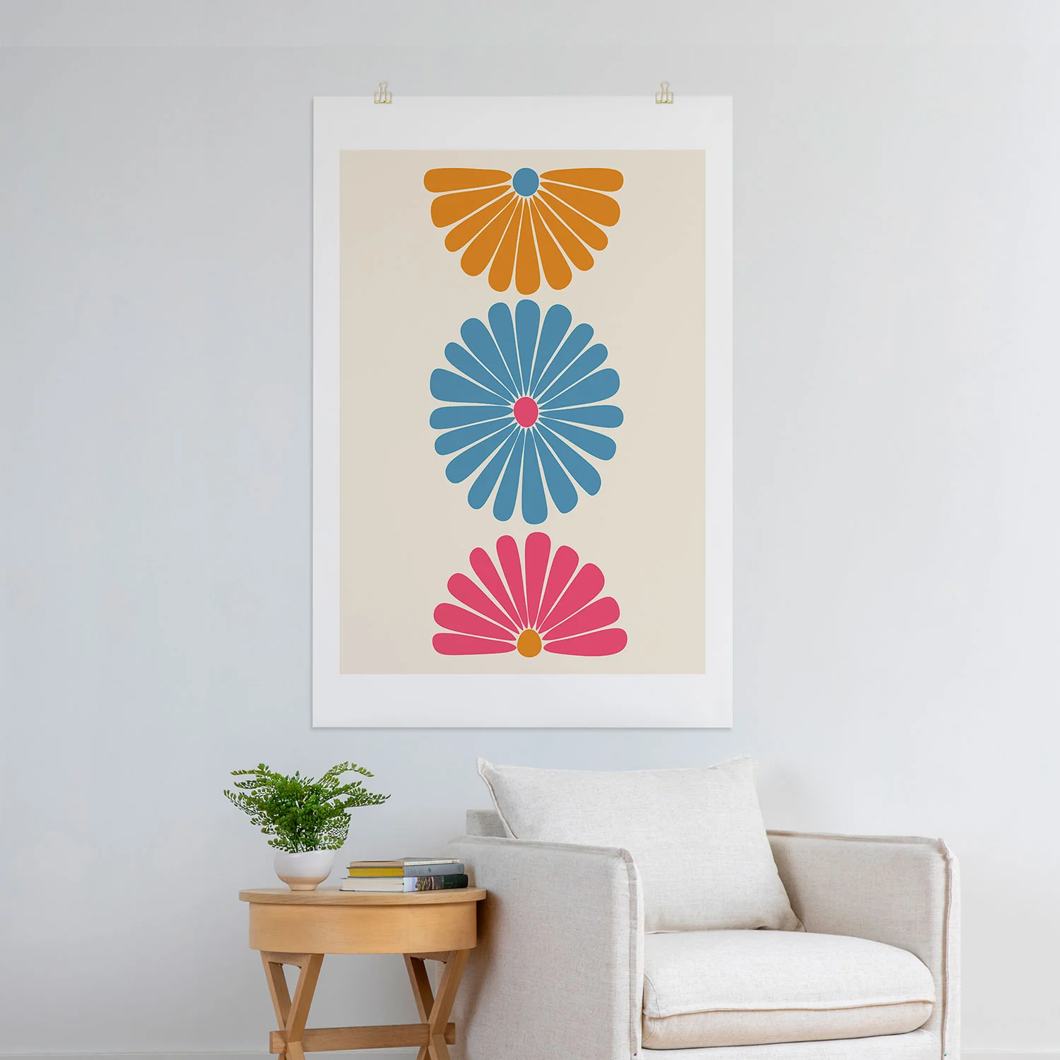 Colour Poems Retro Daisy Multicolor II Art Print - Image 27