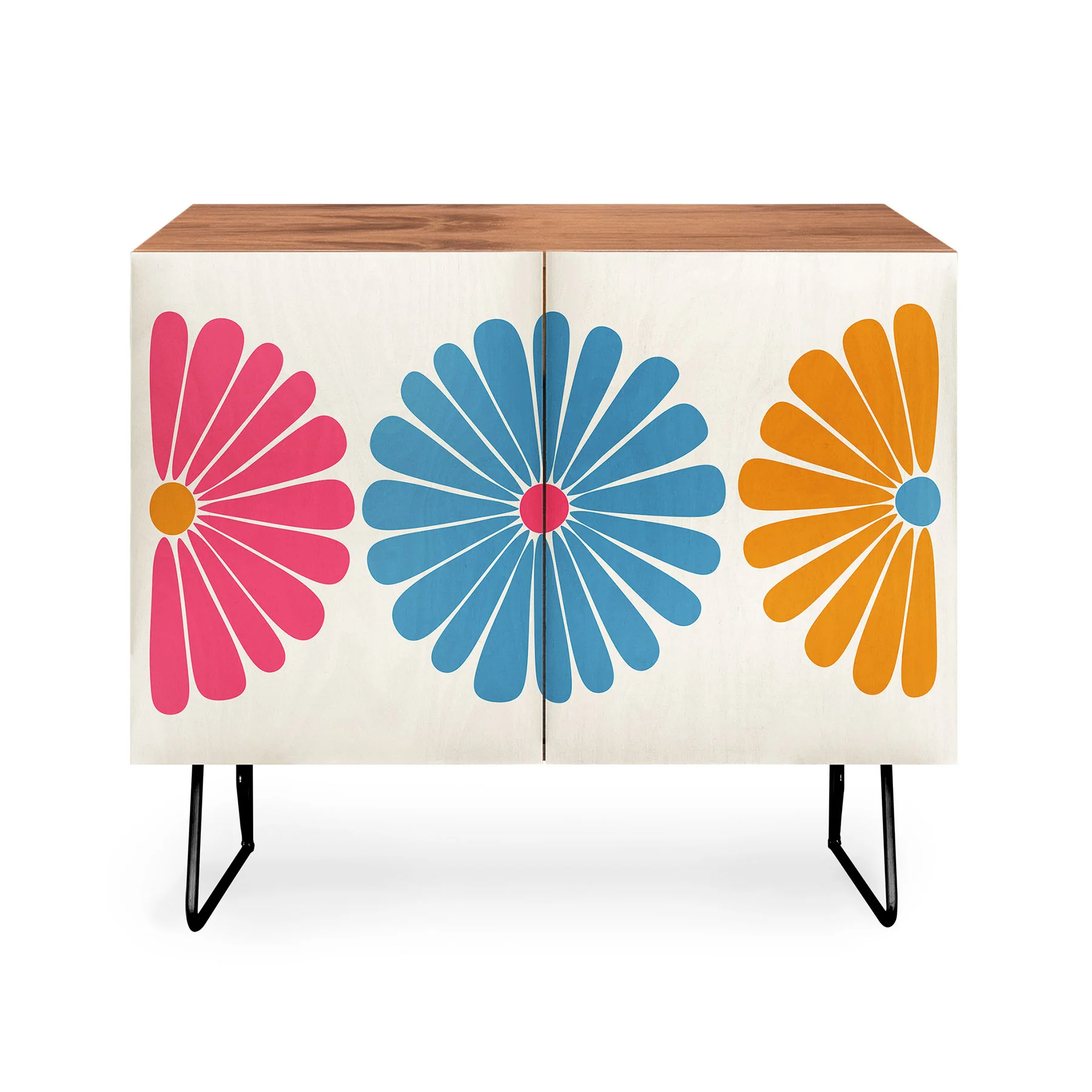 Colour Poems Retro Daisy Multicolor II Credenza - Image 4