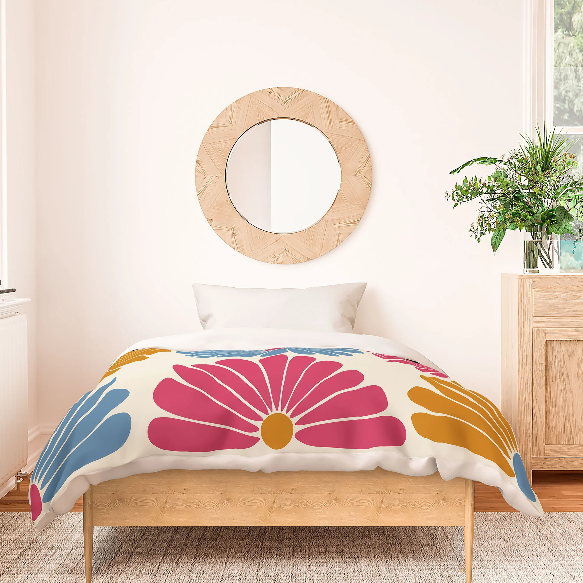 Colour Poems Retro Daisy Multicolor II Duvet Cover - Image 10