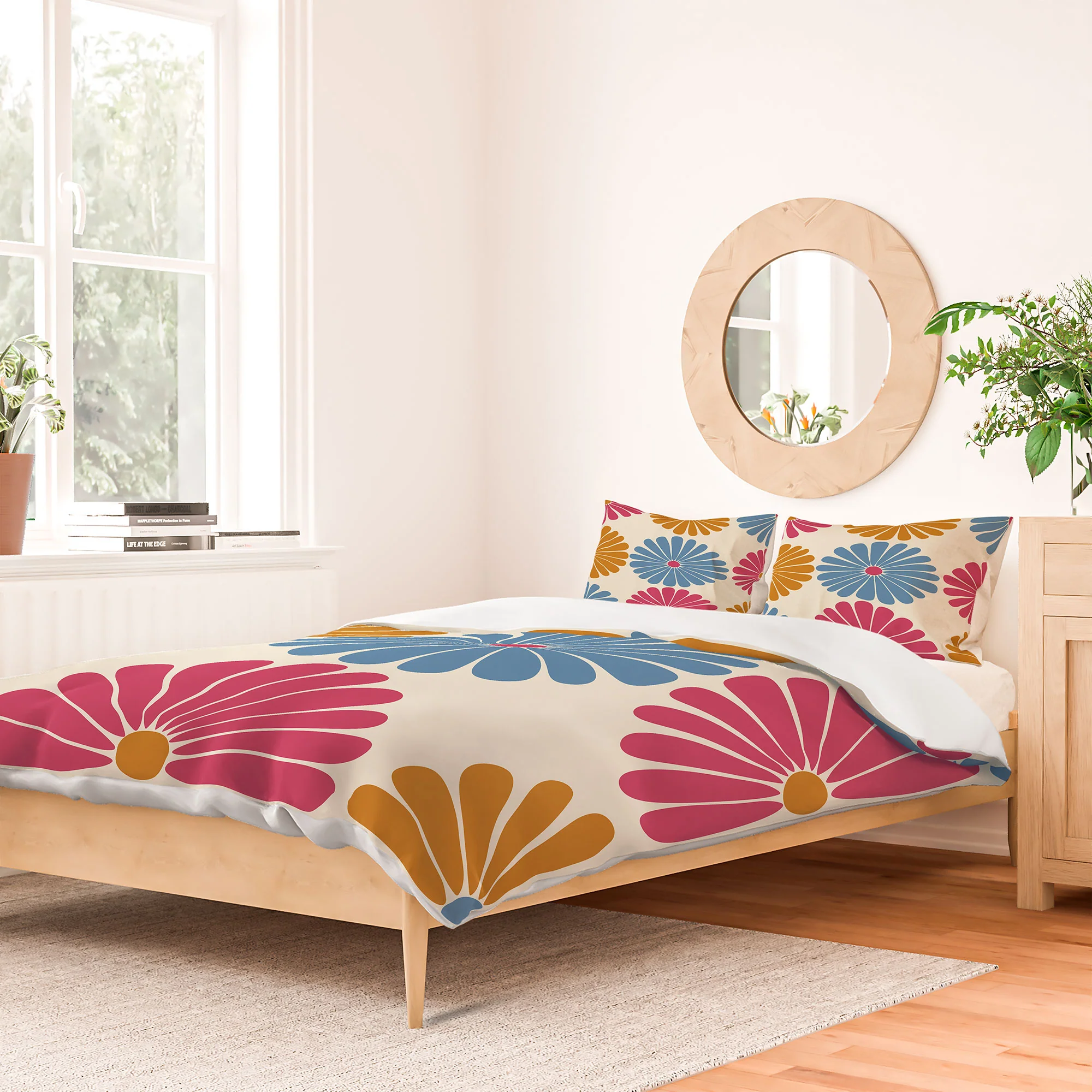 Colour Poems Retro Daisy Multicolor II Duvet Cover - Image 22
