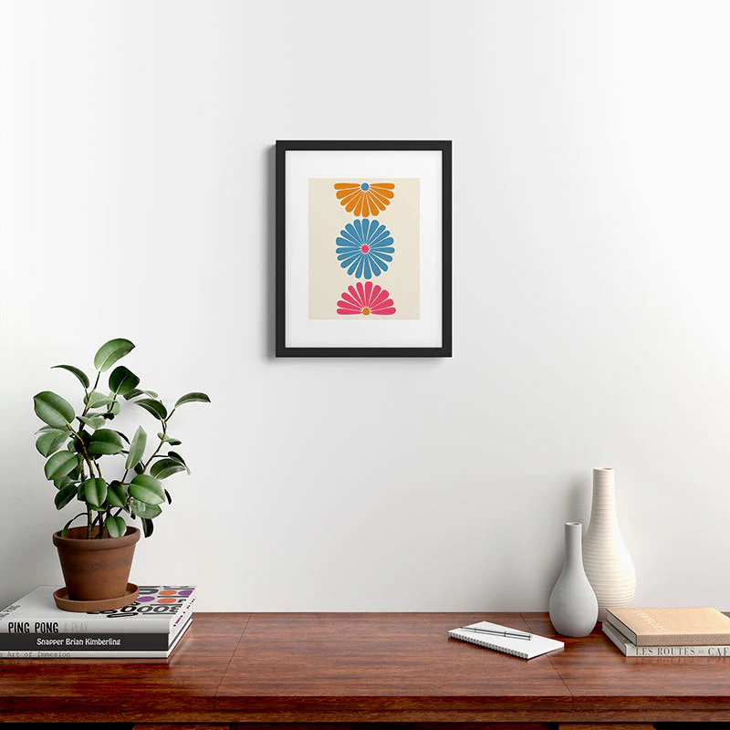 Colour Poems Retro Daisy Multicolor II Framed Art Print - Image 32