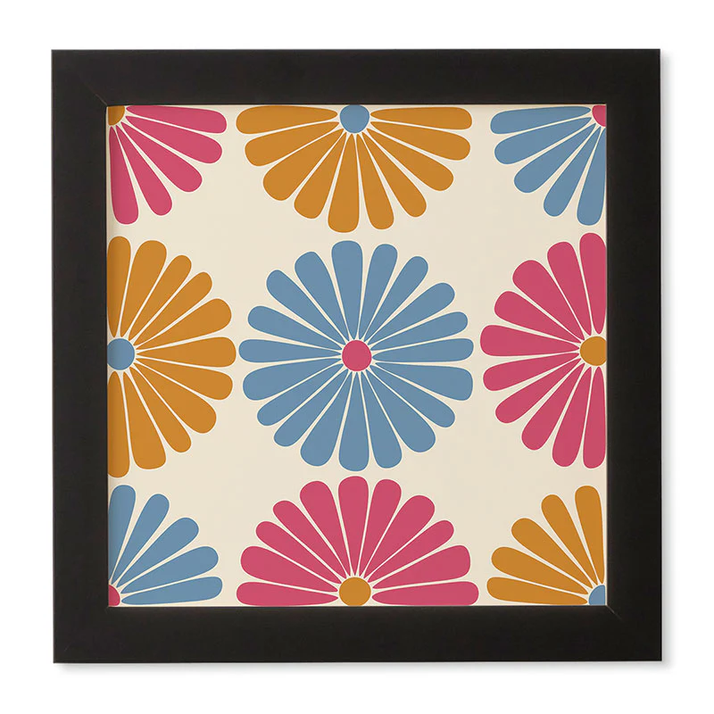 Colour Poems Retro Daisy Multicolor II Framed Wall Art - Image 7