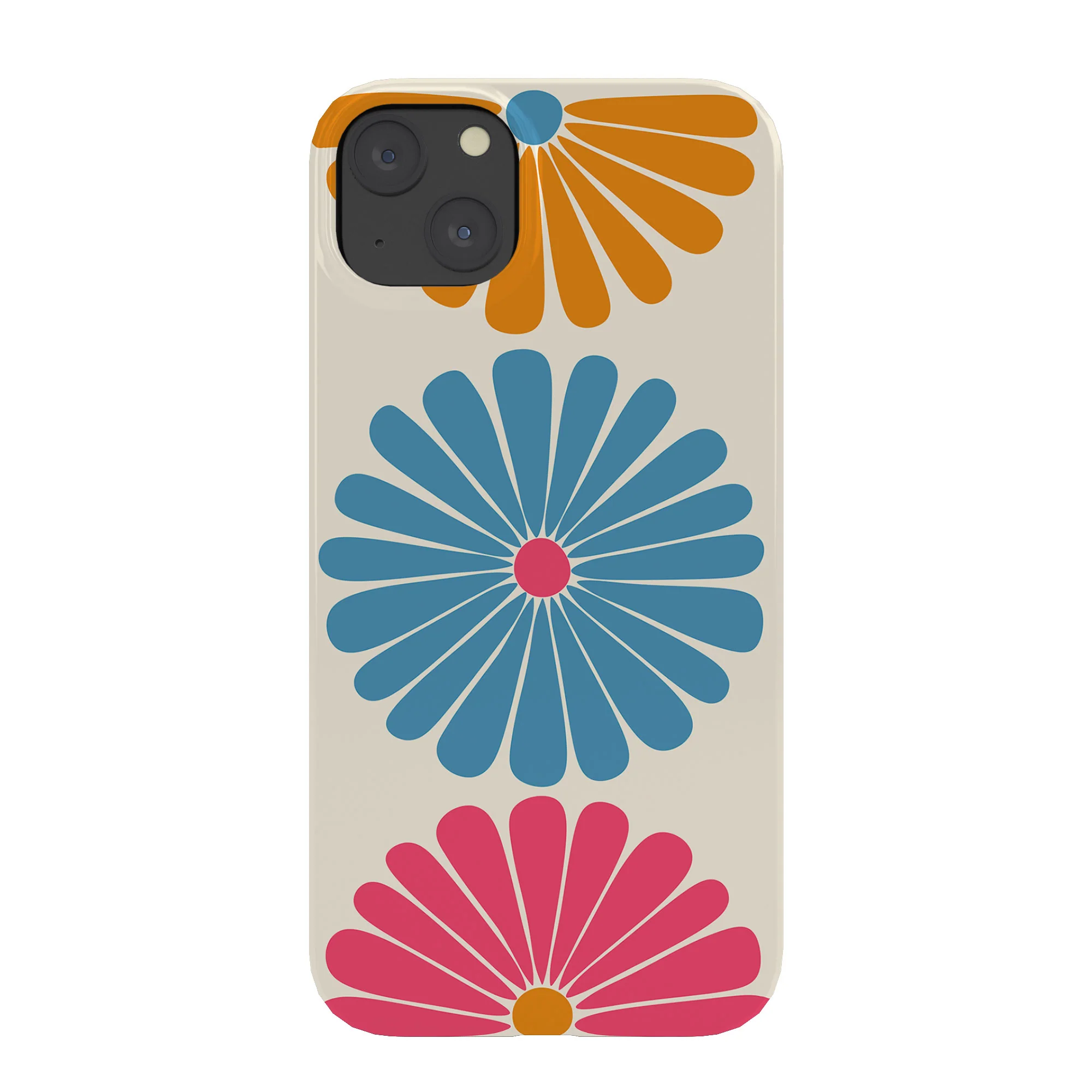 Colour Poems Retro Daisy Multicolor II Phone Case - Image 40