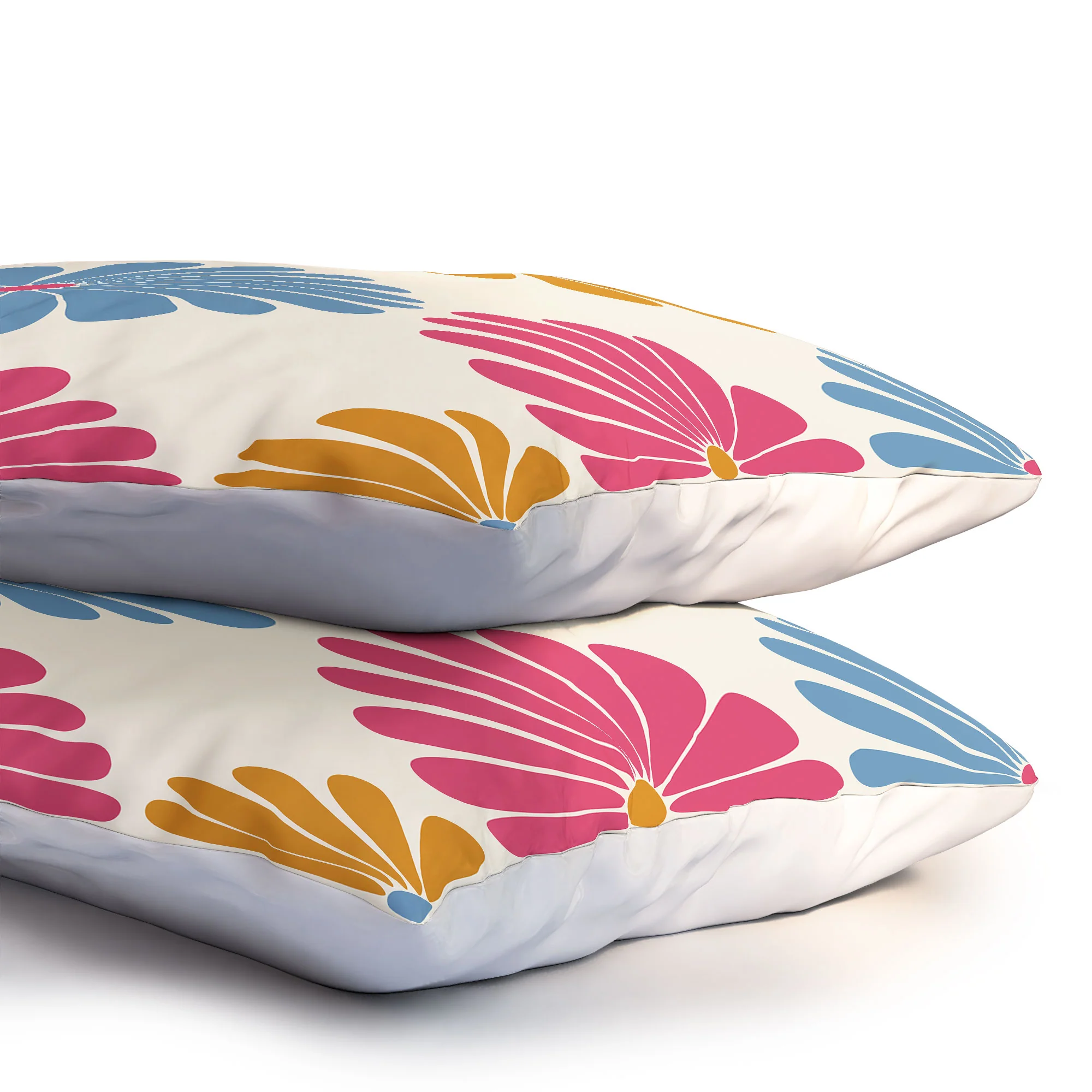 Colour Poems Retro Daisy Multicolor II Pillow Shams - Image 6