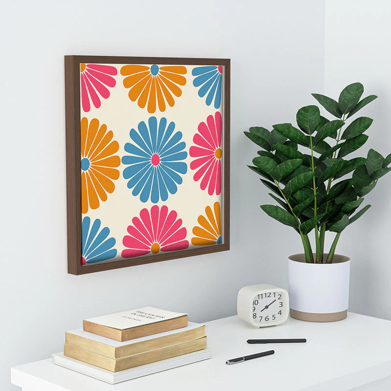 Colour Poems Retro Daisy Multicolor II Recessed Framing Square - Image 16