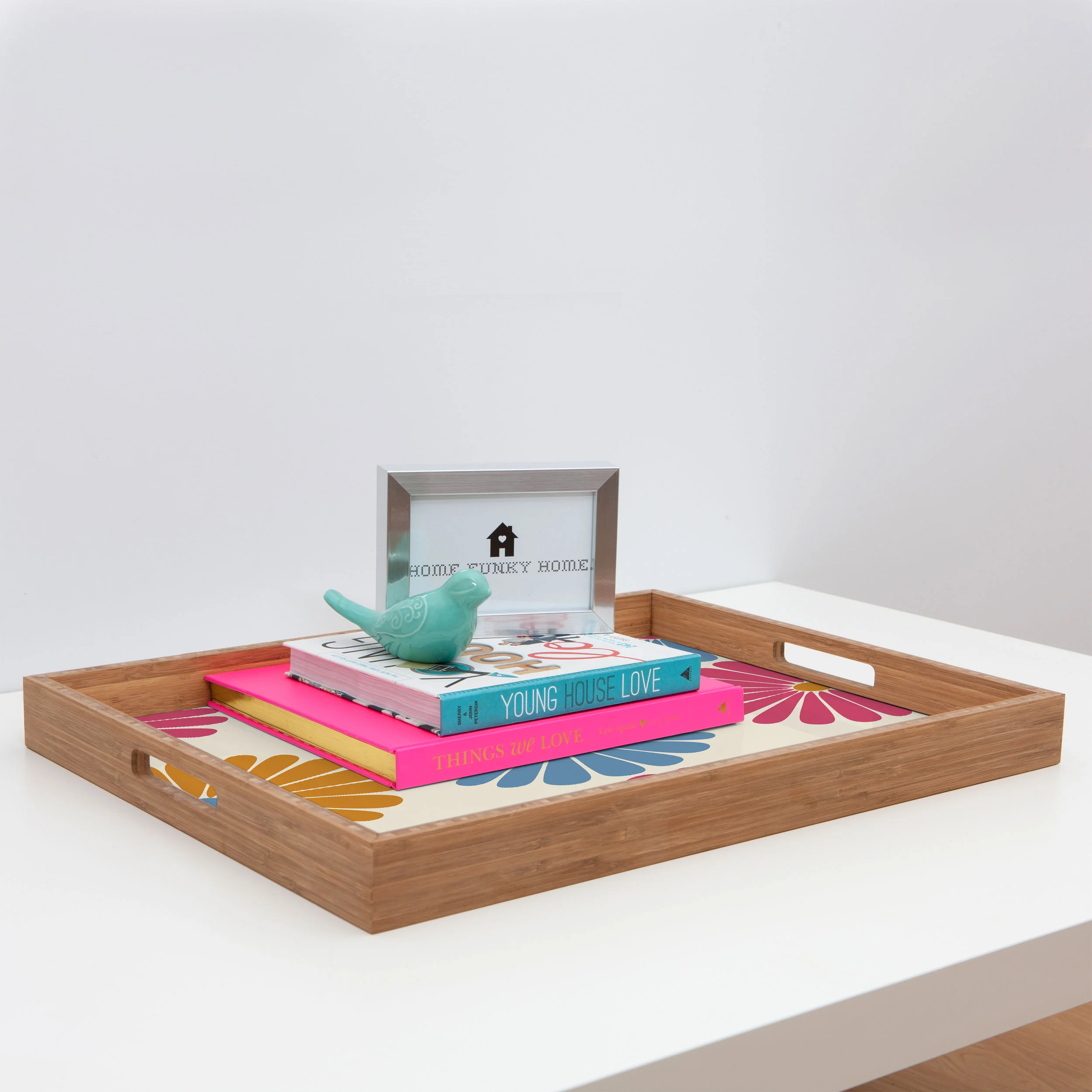 Colour Poems Retro Daisy Multicolor II Rectangular Tray - Image 3