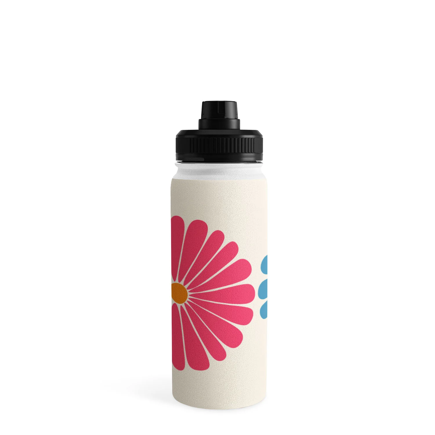 Colour Poems Retro Daisy Multicolor II Water Bottle - Image 14