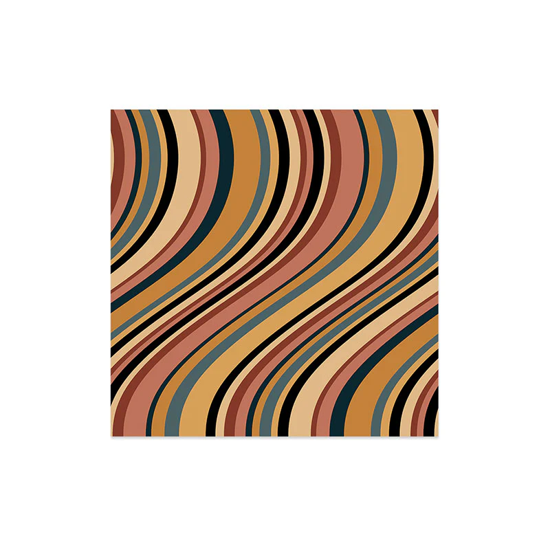 Colour Poems Wavy Retro Stripes I Art Print - Image 16