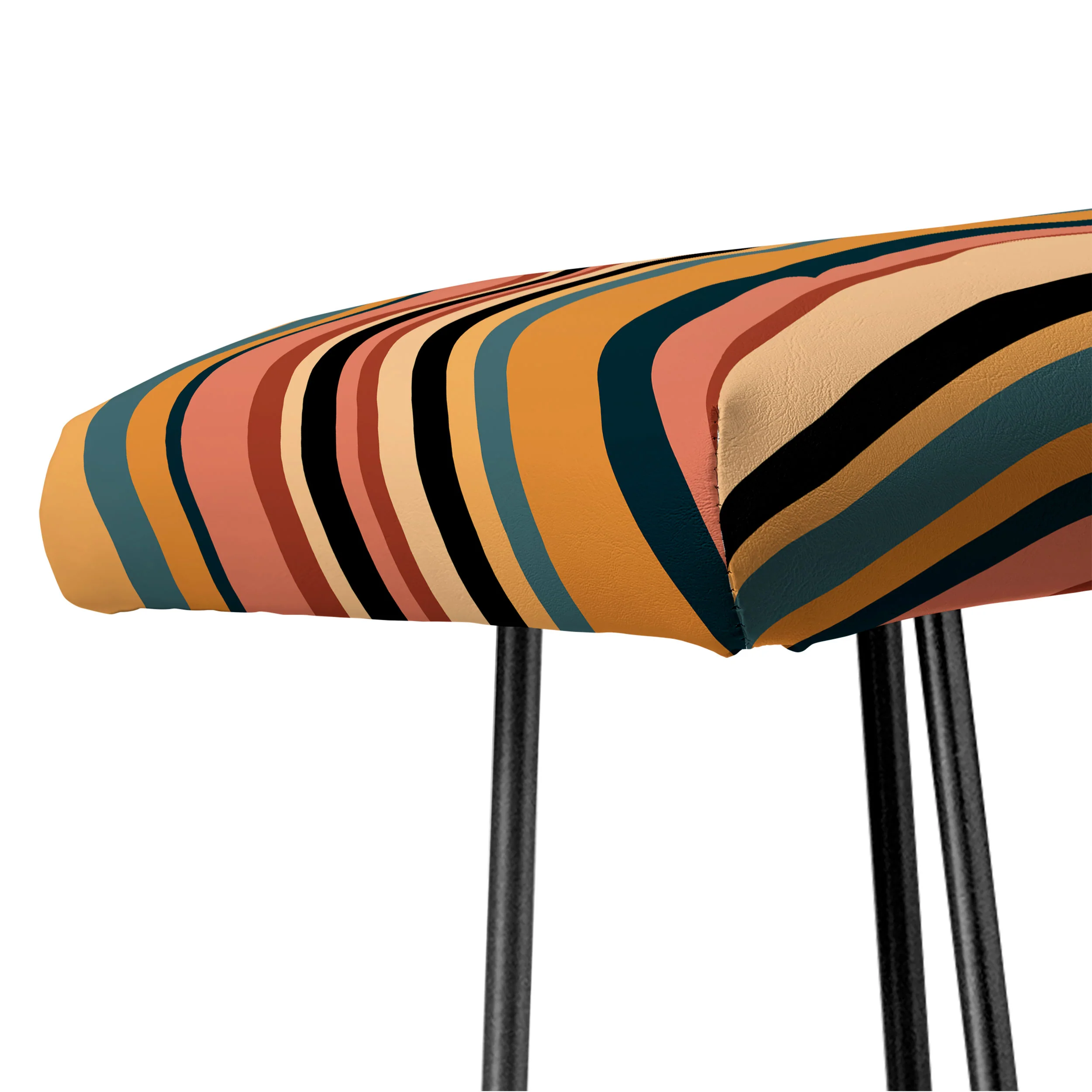 Colour Poems Wavy Retro Stripes I Bench - Image 6