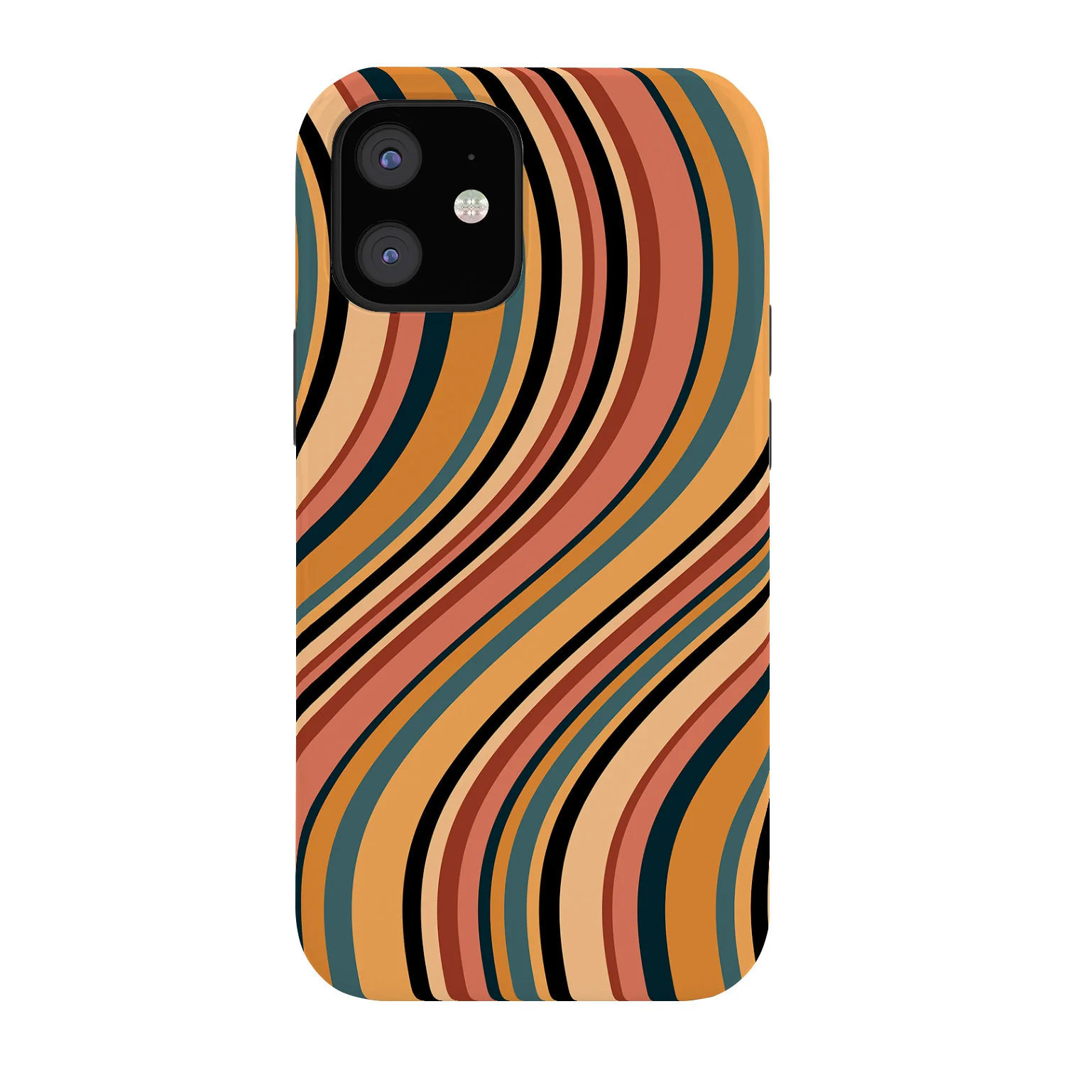 Colour Poems Wavy Retro Stripes I Phone Case - Image 24