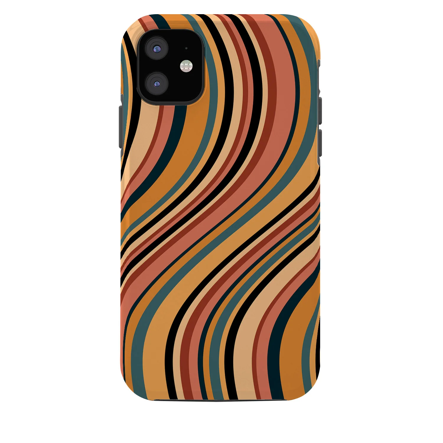 Colour Poems Wavy Retro Stripes I Phone Case - Image 28