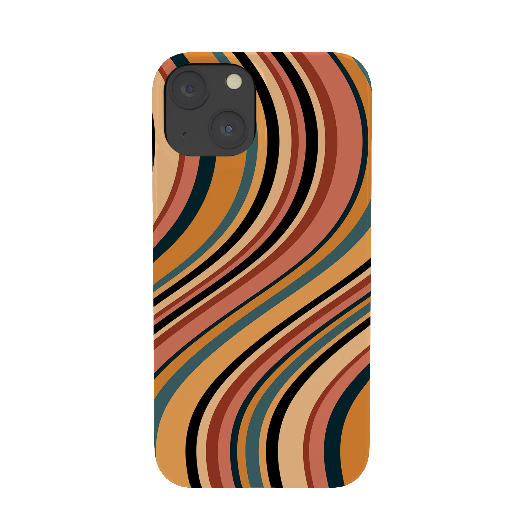 Colour Poems Wavy Retro Stripes I Phone Case - Image 39