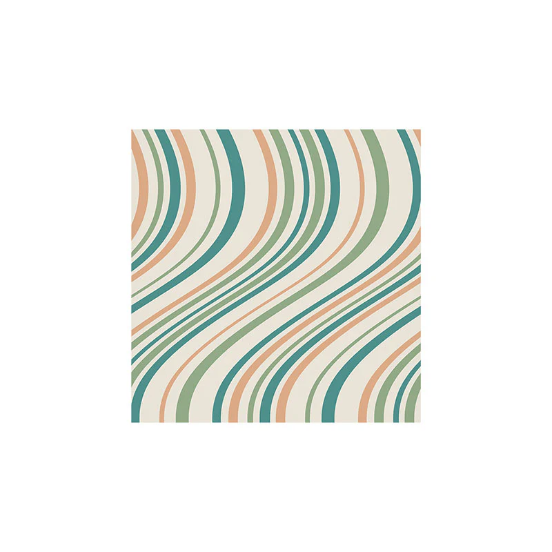 Colour Poems Wavy Retro Stripes II Art Print - Image 13
