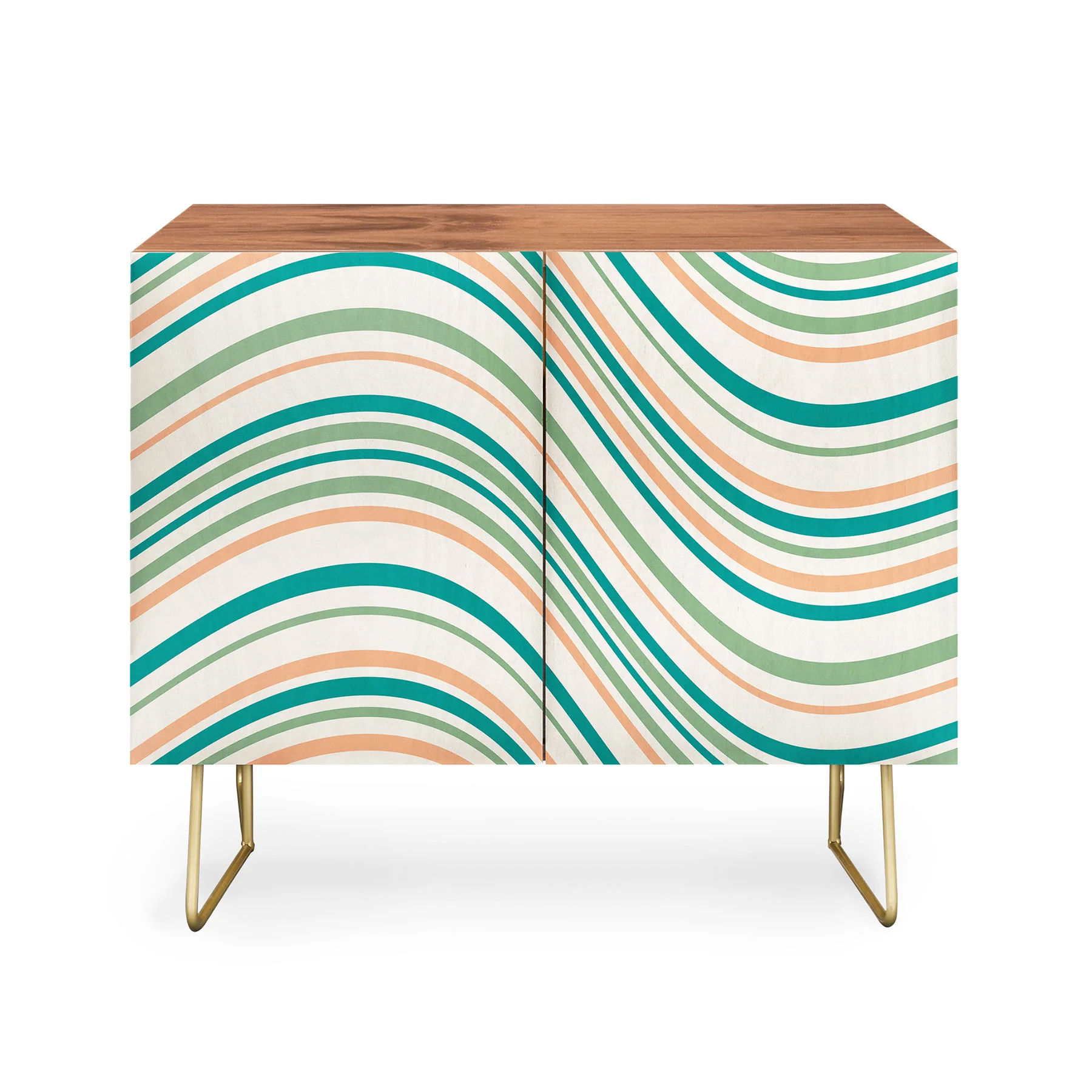 Colour Poems Wavy Retro Stripes II Credenza
