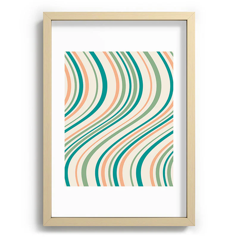 Colour Poems Wavy Retro Stripes II Recessed Framing Rectangle - Image 13