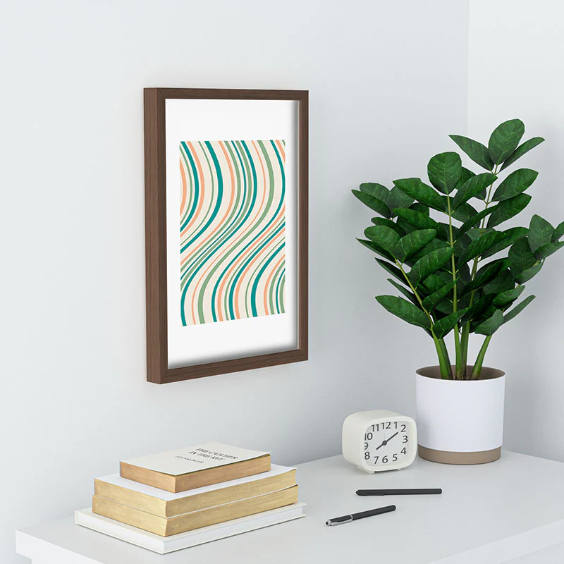 Colour Poems Wavy Retro Stripes II Recessed Framing Rectangle - Image 16