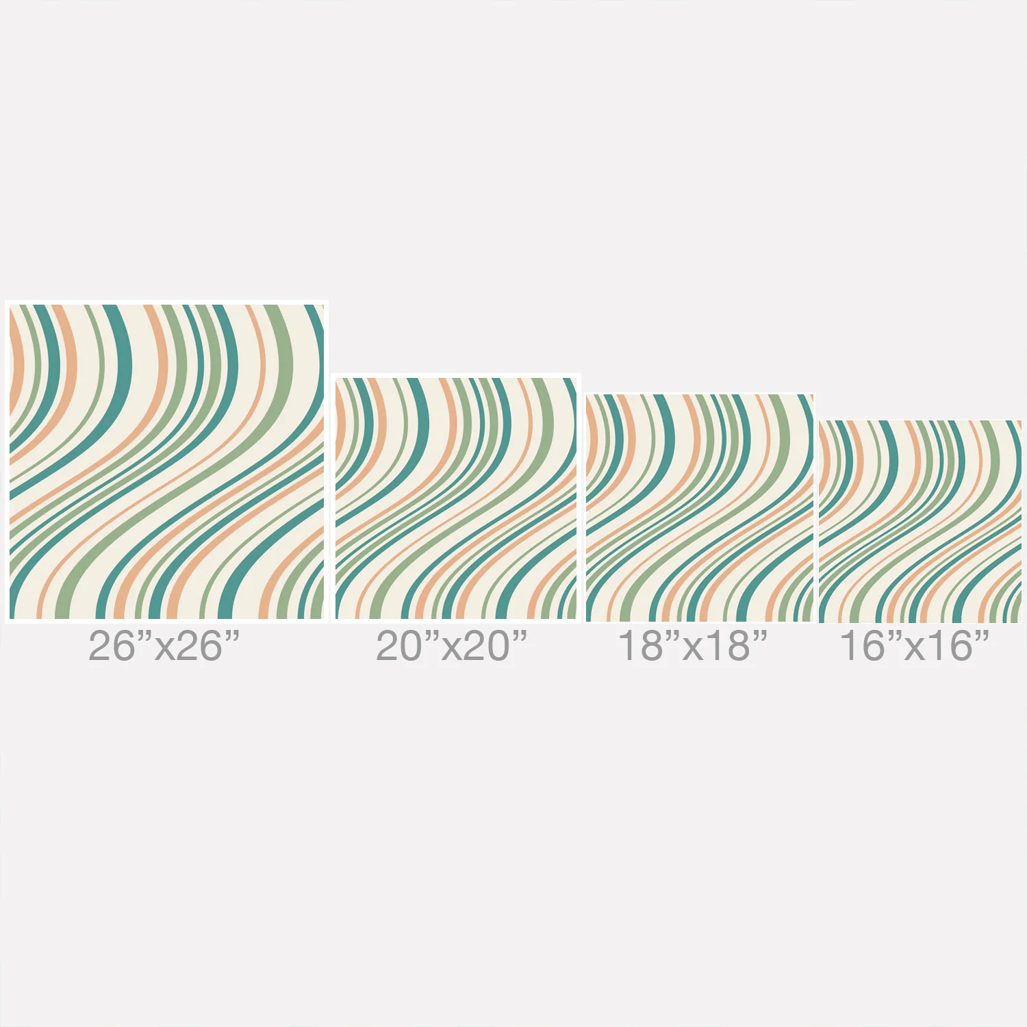 Colour Poems Wavy Retro Stripes II Throw Pillow - Image 5
