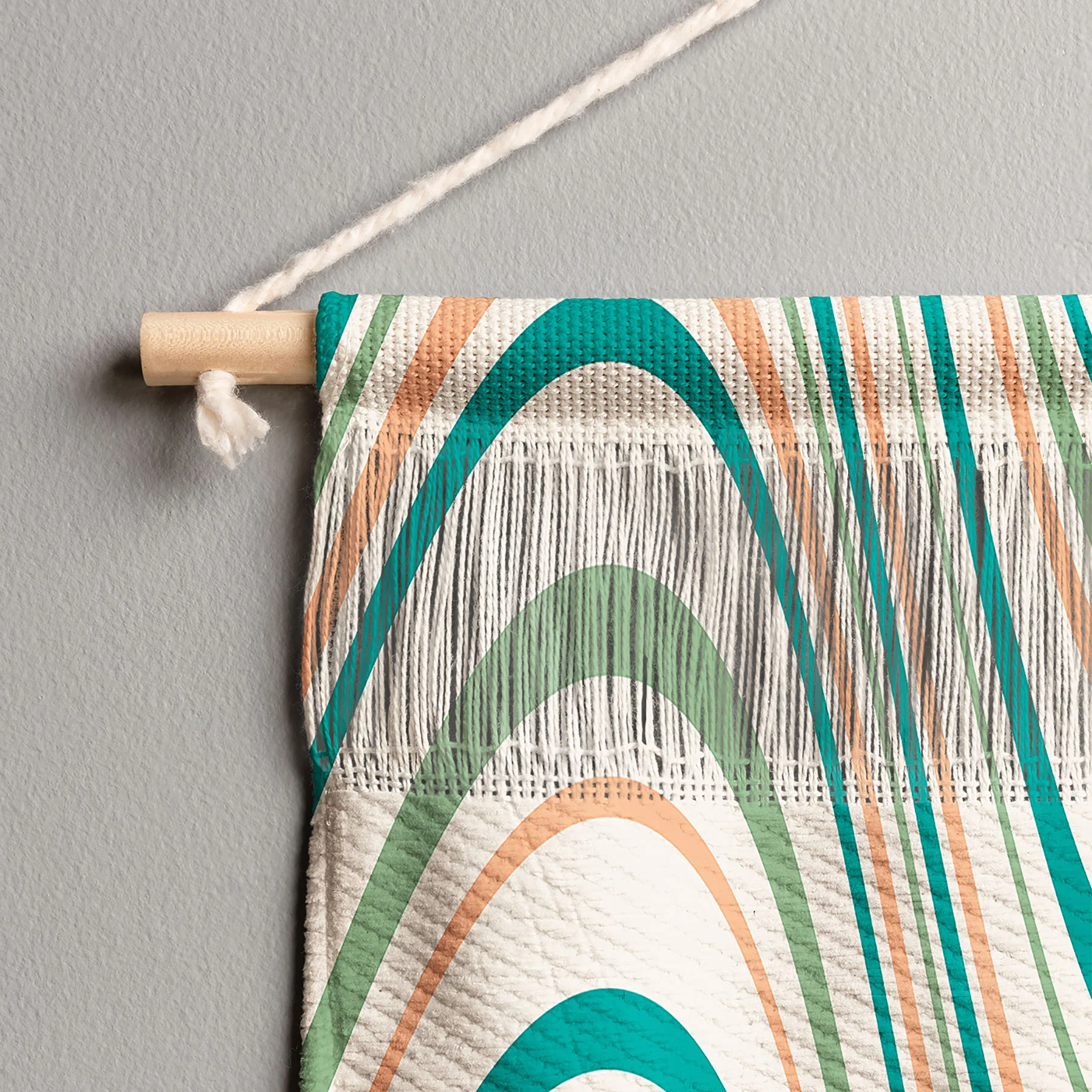Colour Poems Wavy Retro Stripes II Wall Hanging Landscape - Image 6