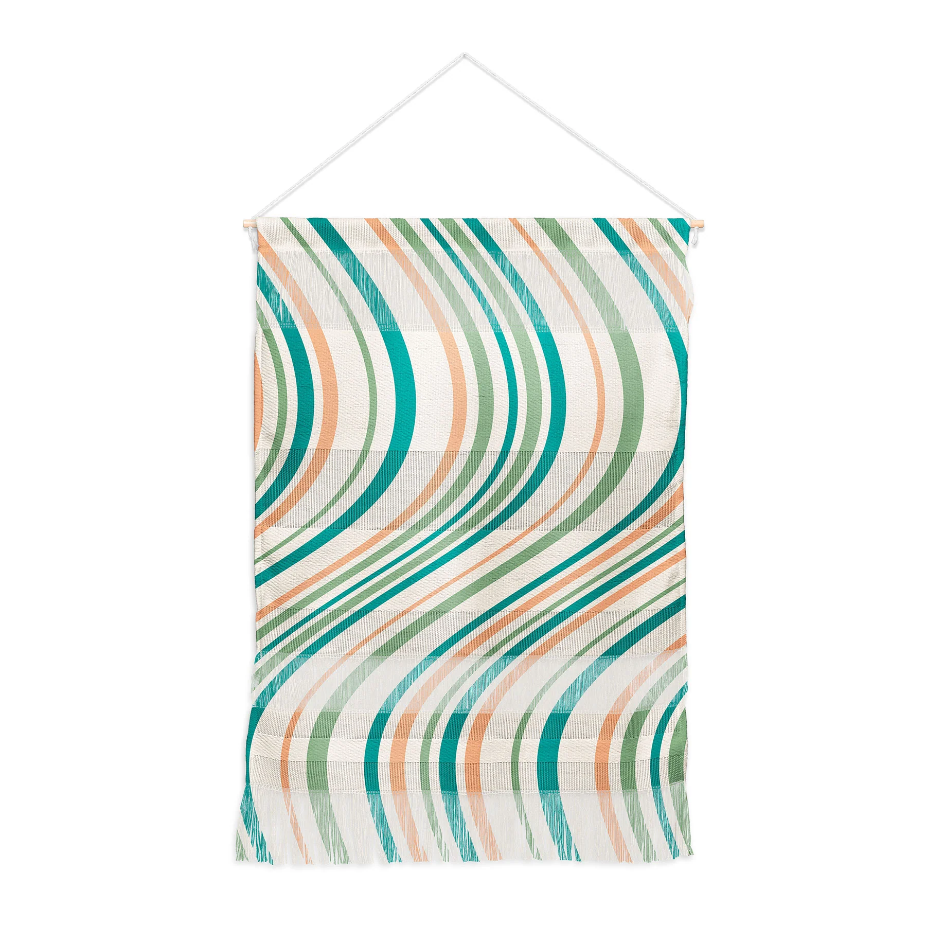 Colour Poems Wavy Retro Stripes II Wall Hanging Portrait - Image 2
