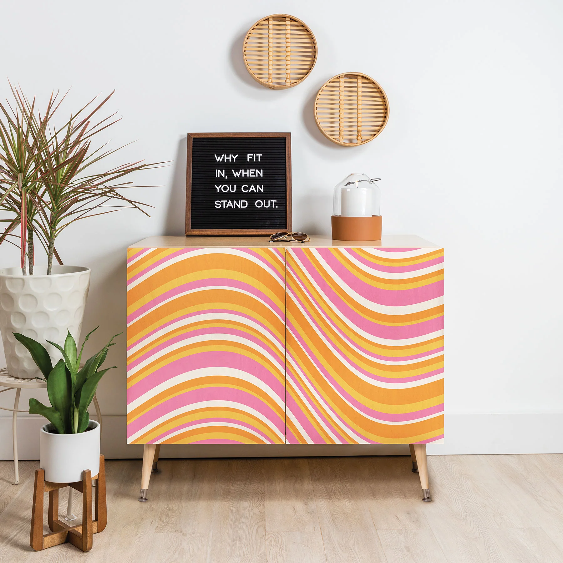 Colour Poems Wavy Retro Stripes III Credenza - Image 18