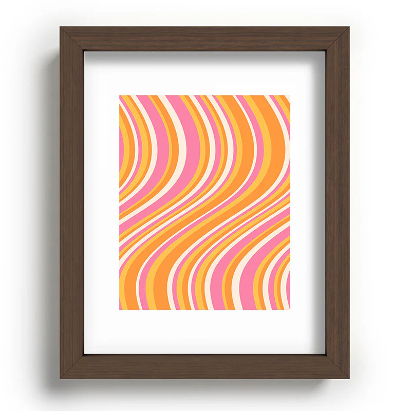 Colour Poems Wavy Retro Stripes III Recessed Framing Rectangle - Image 7