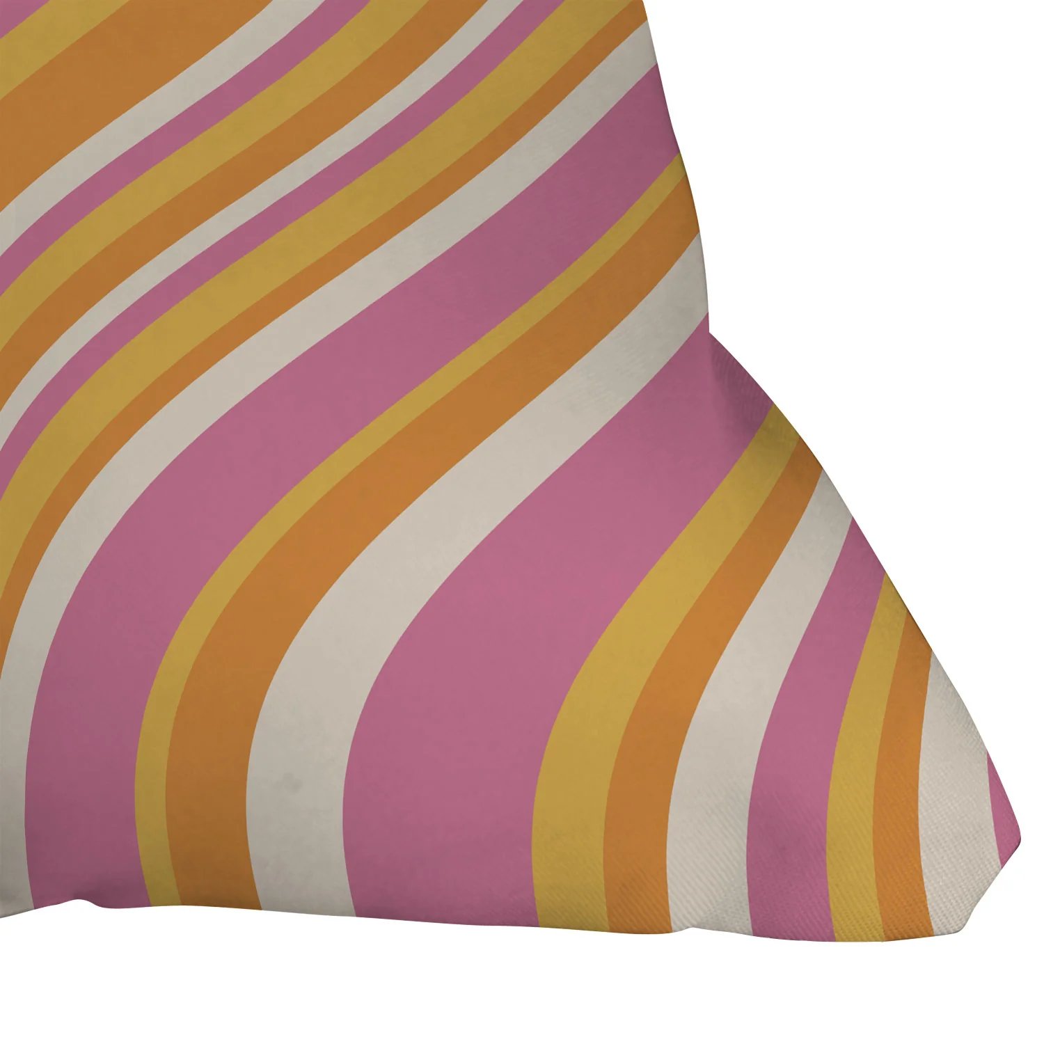 Colour Poems Wavy Retro Stripes III Throw Pillow - Image 3