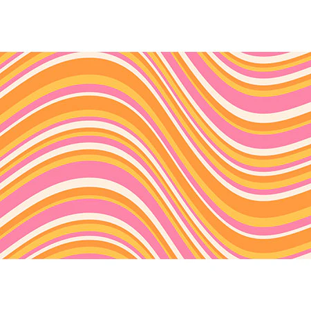 Colour Poems Wavy Retro Stripes III Wall Mural - Image 6