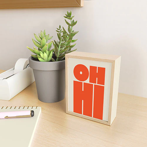 Cuss Yeah Designs OH HI Framed Mini Art Print - Image 8