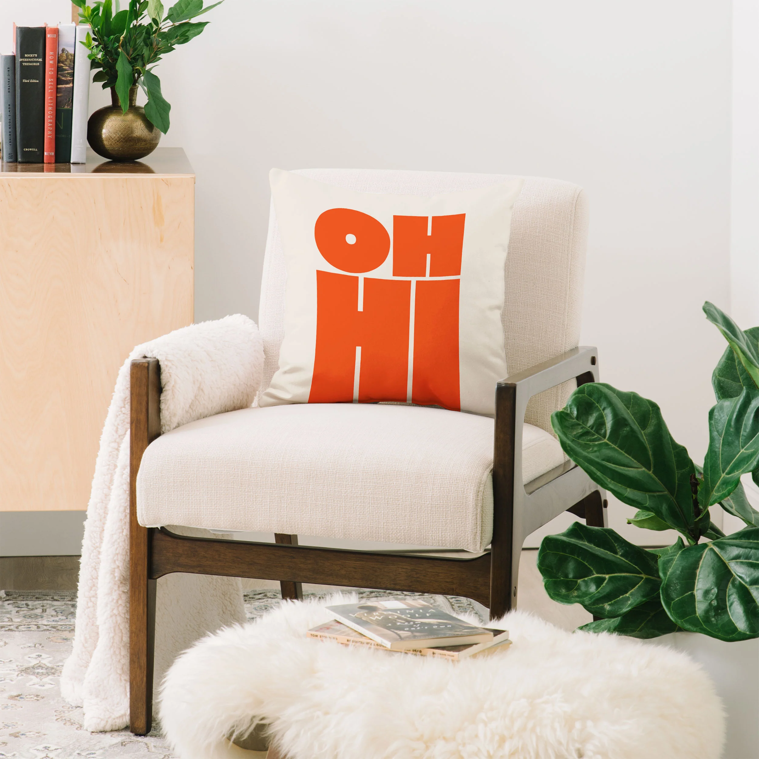 Cuss Yeah Designs OH HI Throw Pillow - Image 2