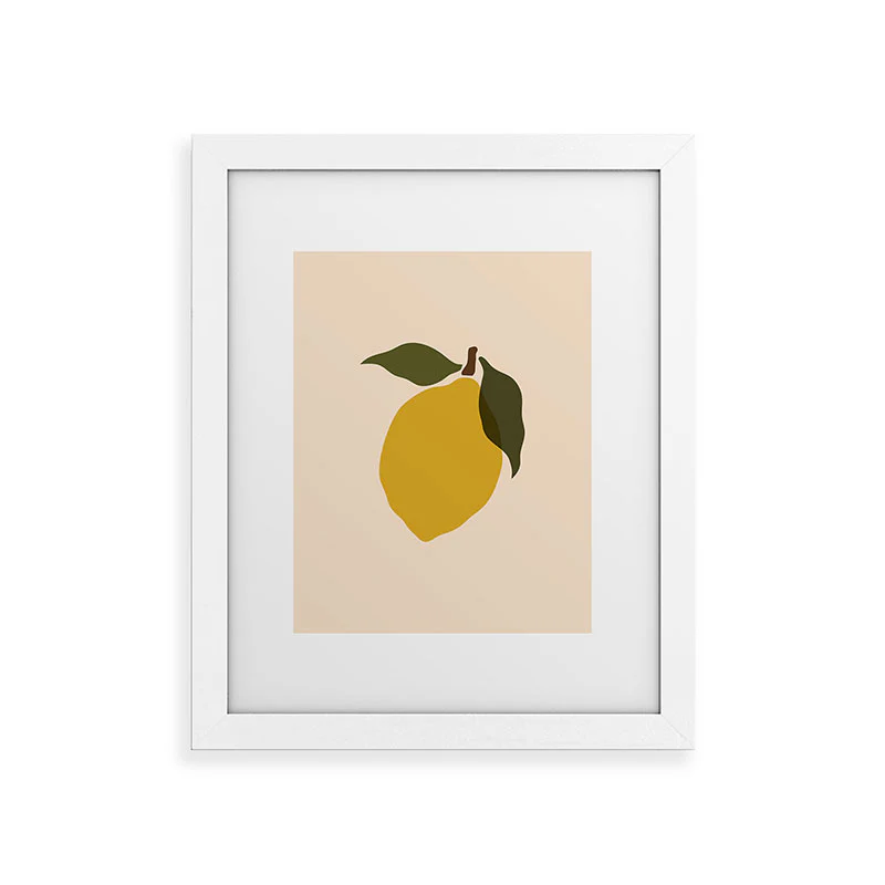 Cuss Yeah Designs Single Lemon I Framed Art Print - Image 13