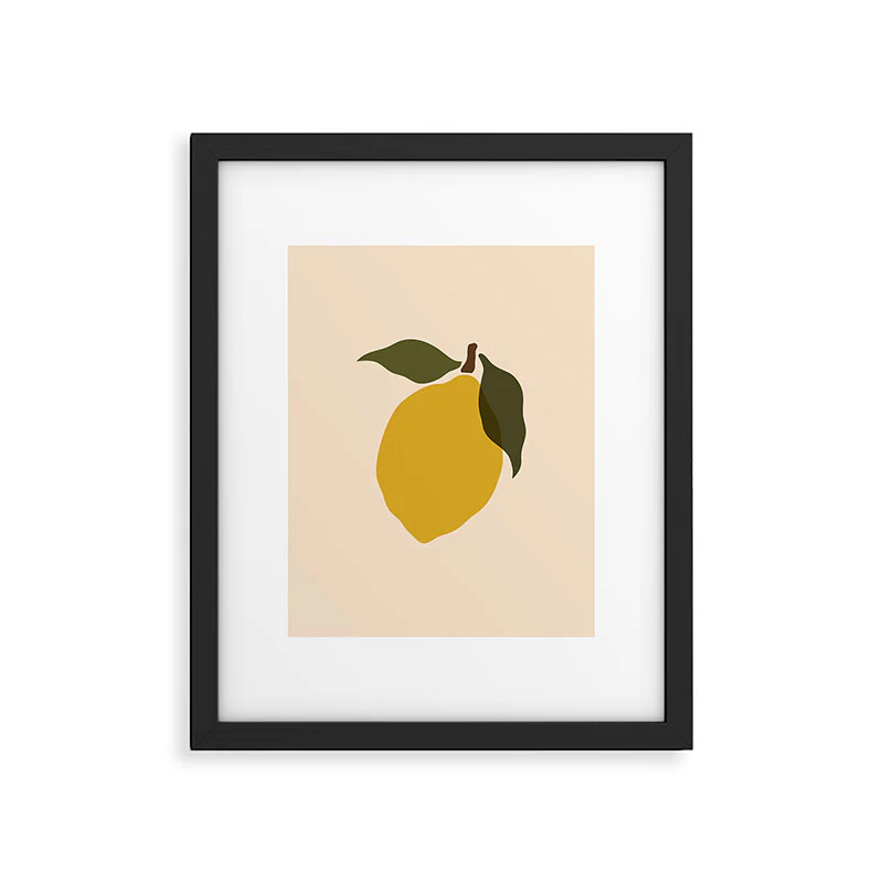 Cuss Yeah Designs Single Lemon I Framed Art Print - Image 27