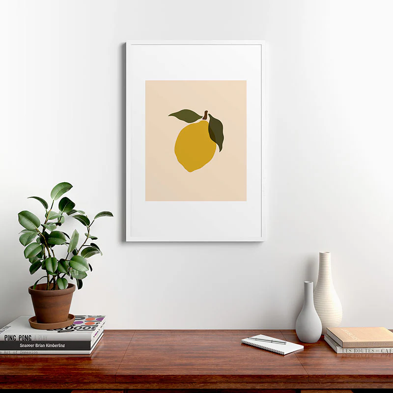 Cuss Yeah Designs Single Lemon I Framed Art Print - Image 48