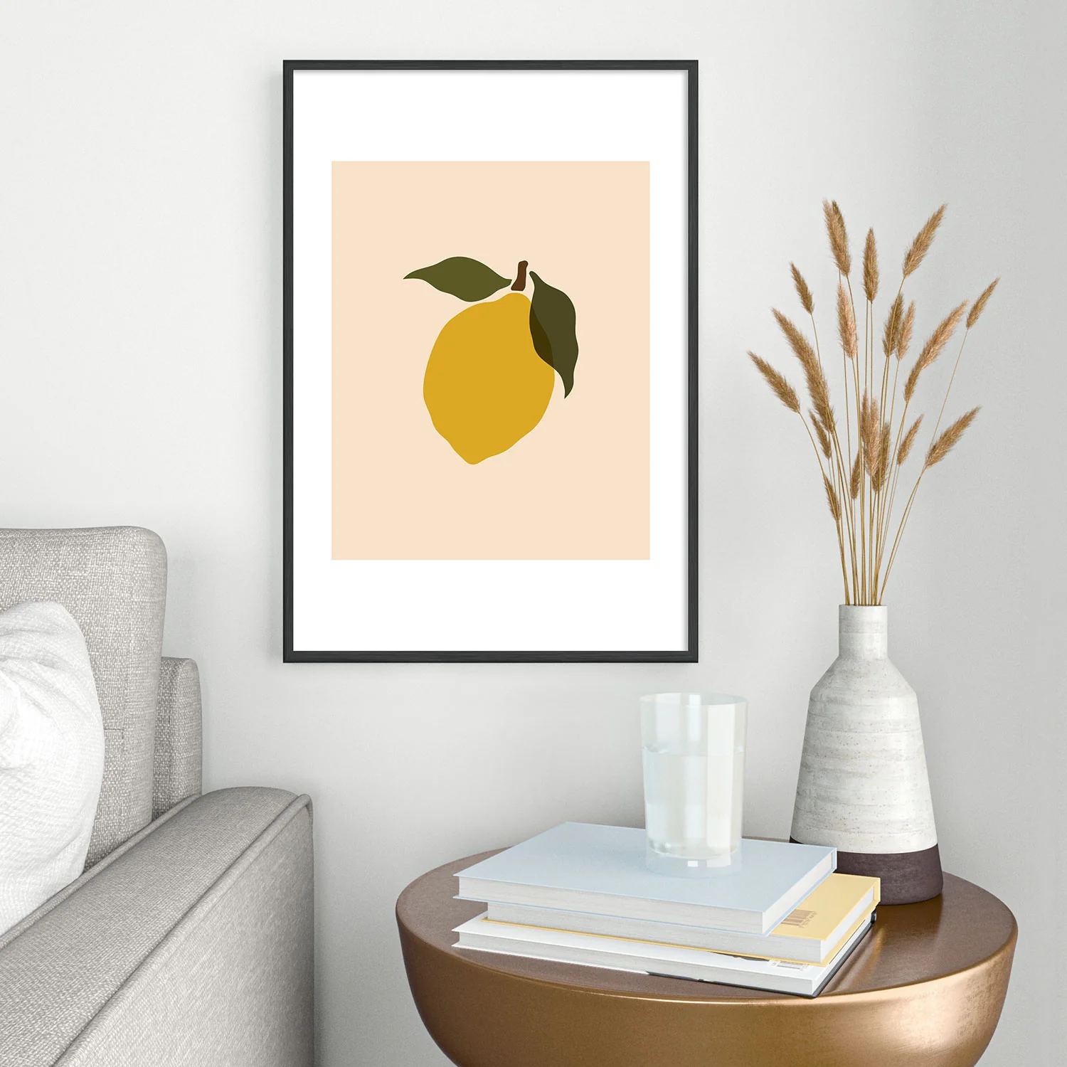 Cuss Yeah Designs Single Lemon I Metal Framed Art Print - Image 22